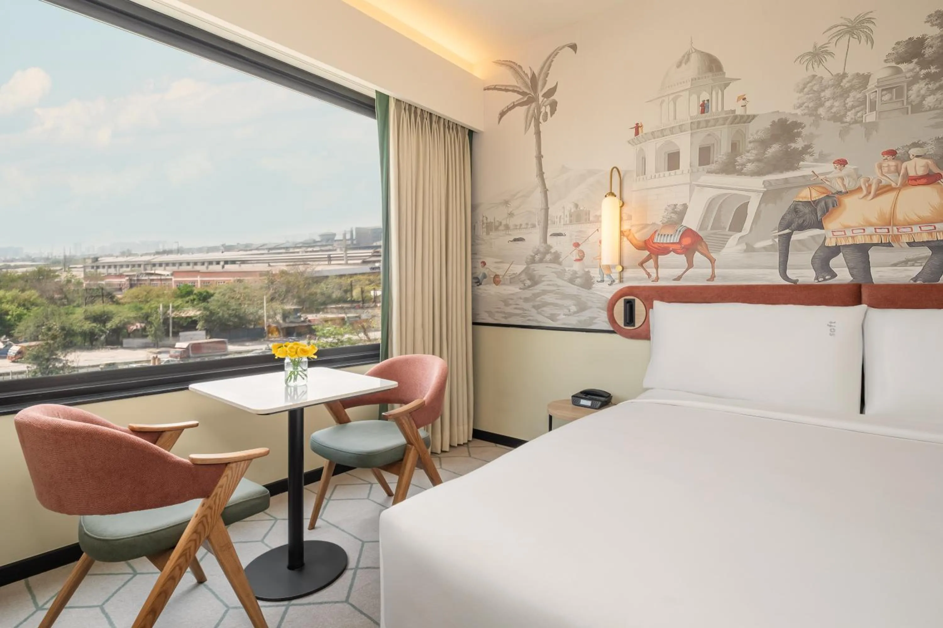 View (from property/room), Bed in Holiday Inn Gurgaon NH8 by IHG