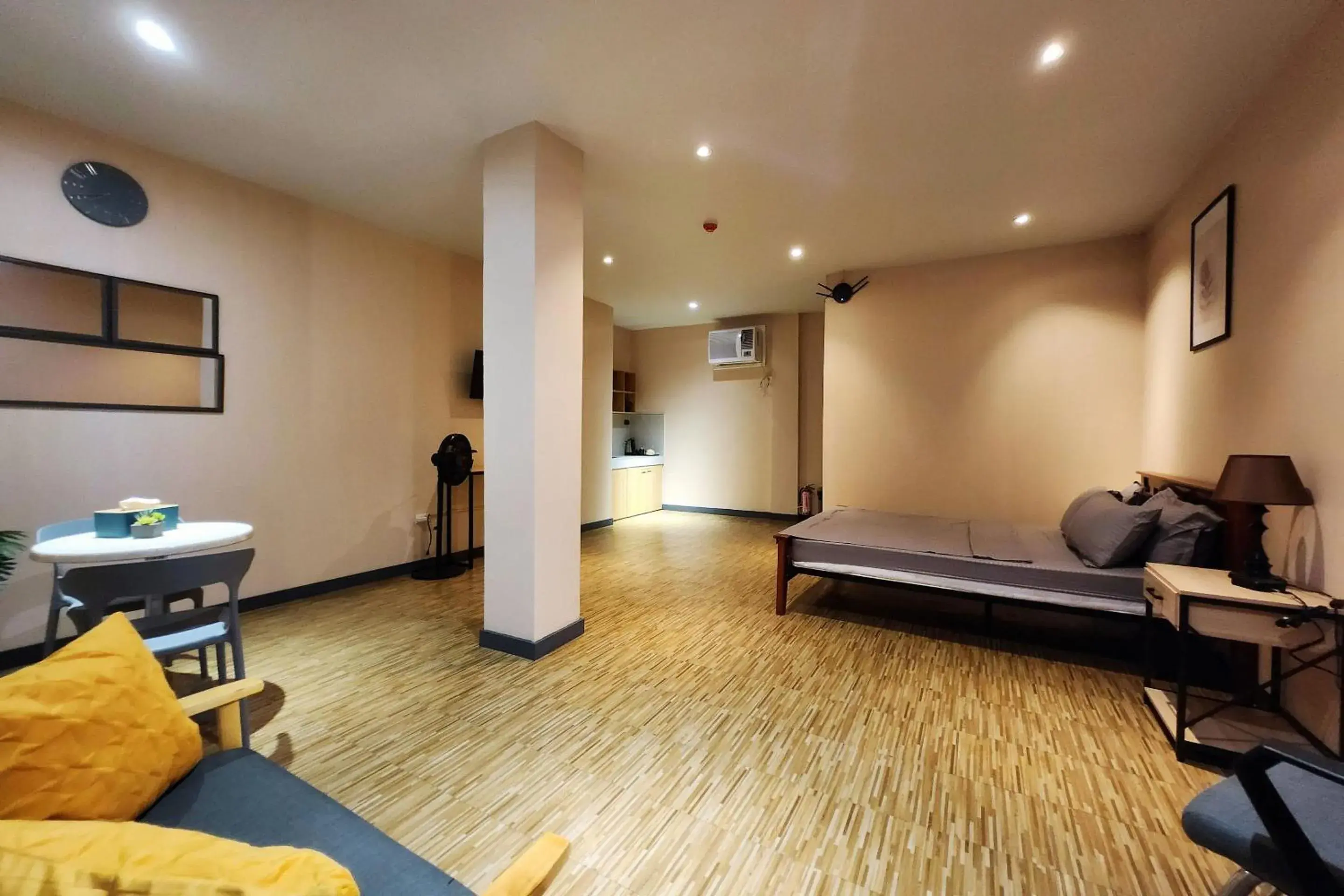 Bed in Freddo Studio Apartelle Bed in Freddo Studio Apartelle