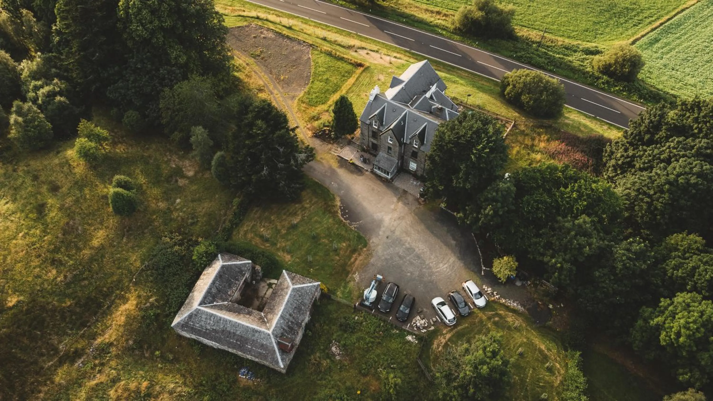Bird's eye view in Suie Hunting Lodge