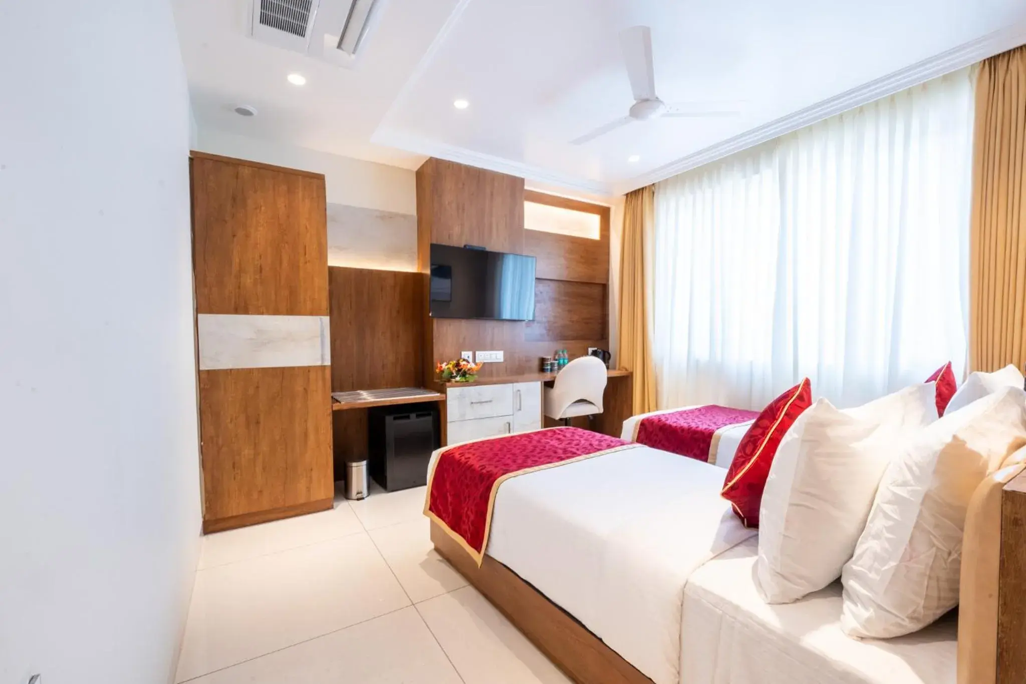 Deluxe Double or Twin Room with City View in Ramee Tarang Hotel Indore Deluxe Double or Twin Room with City View in Ramee Tarang Hotel Indore