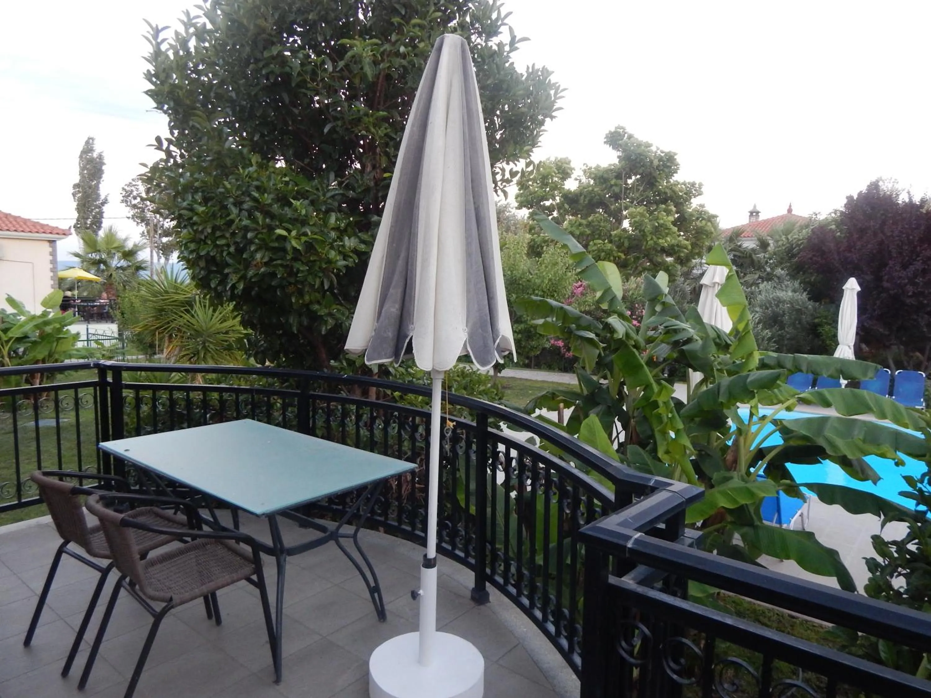 Pool view in Kalloni village apartments