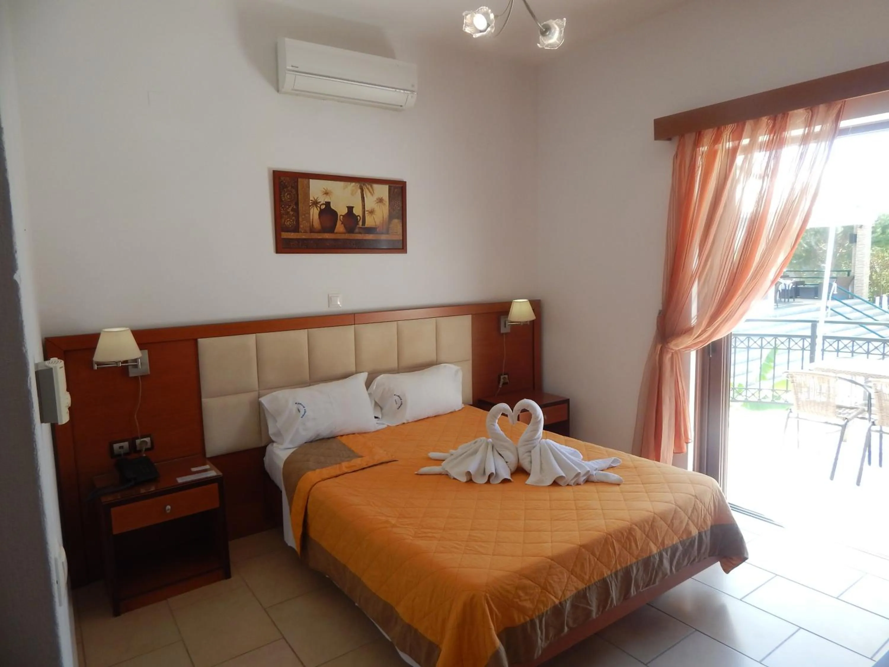 Bedroom, Bed in Kalloni village apartments
