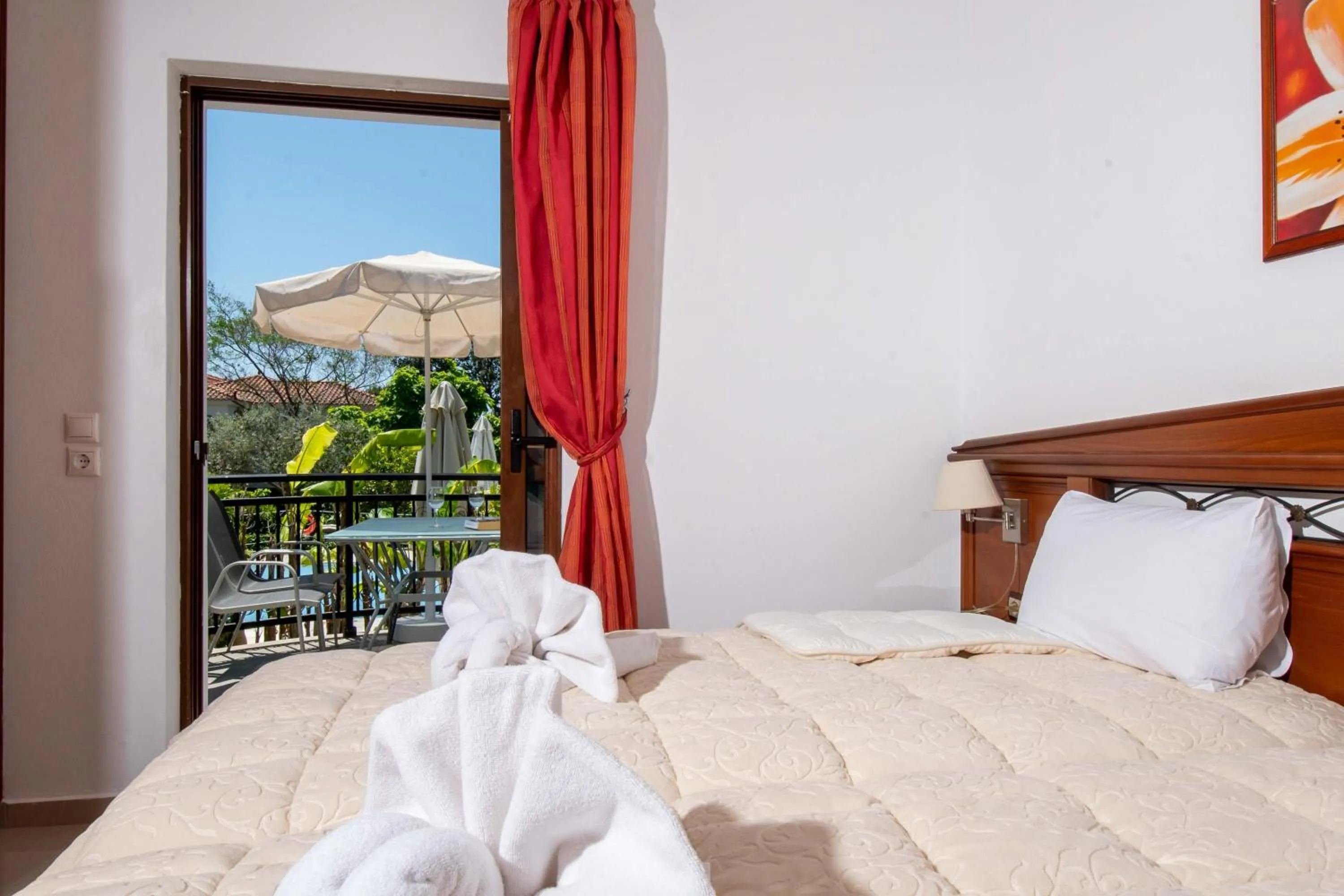 Bedroom, Bed in Kalloni village apartments