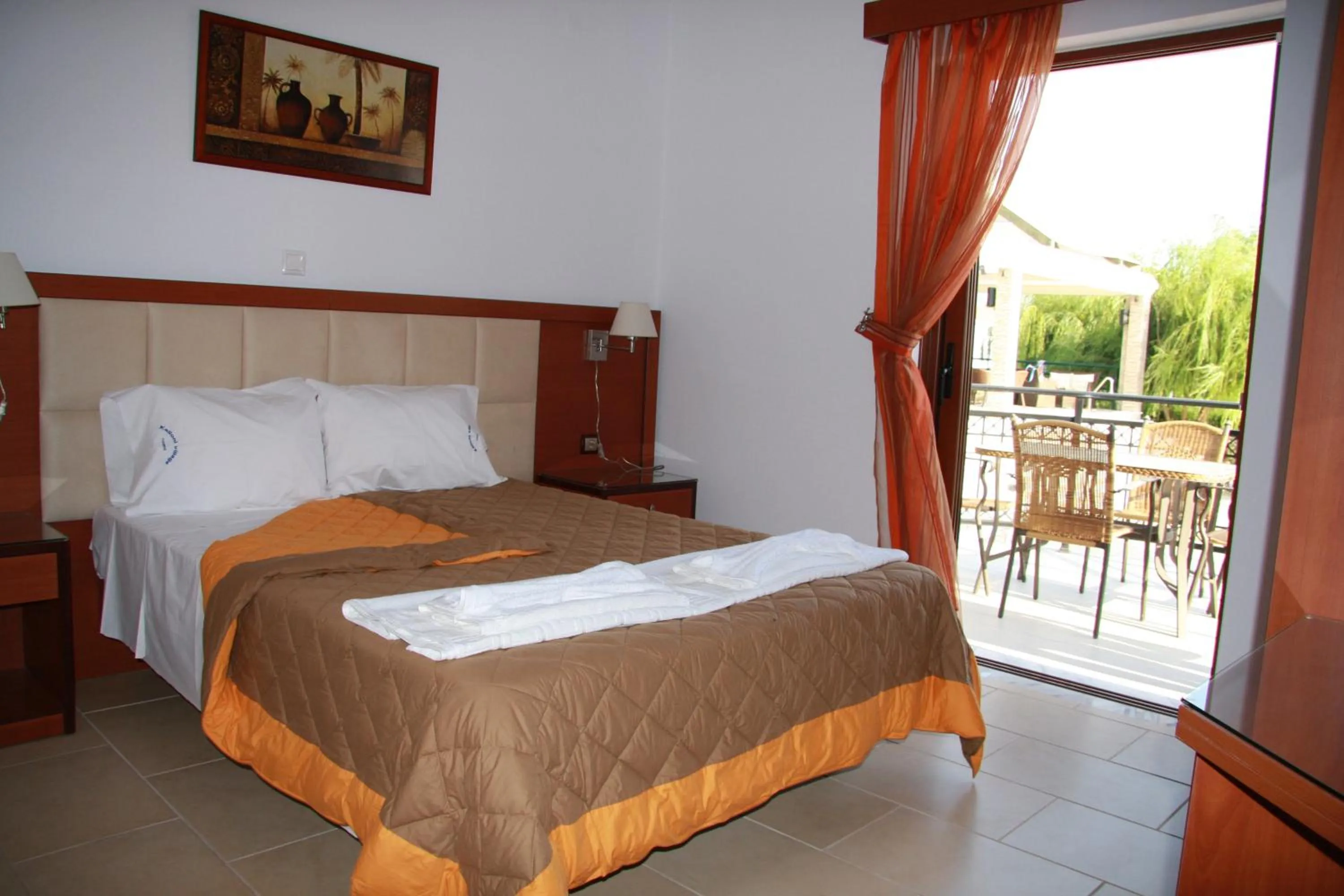 Bedroom, Bed in Kalloni village apartments