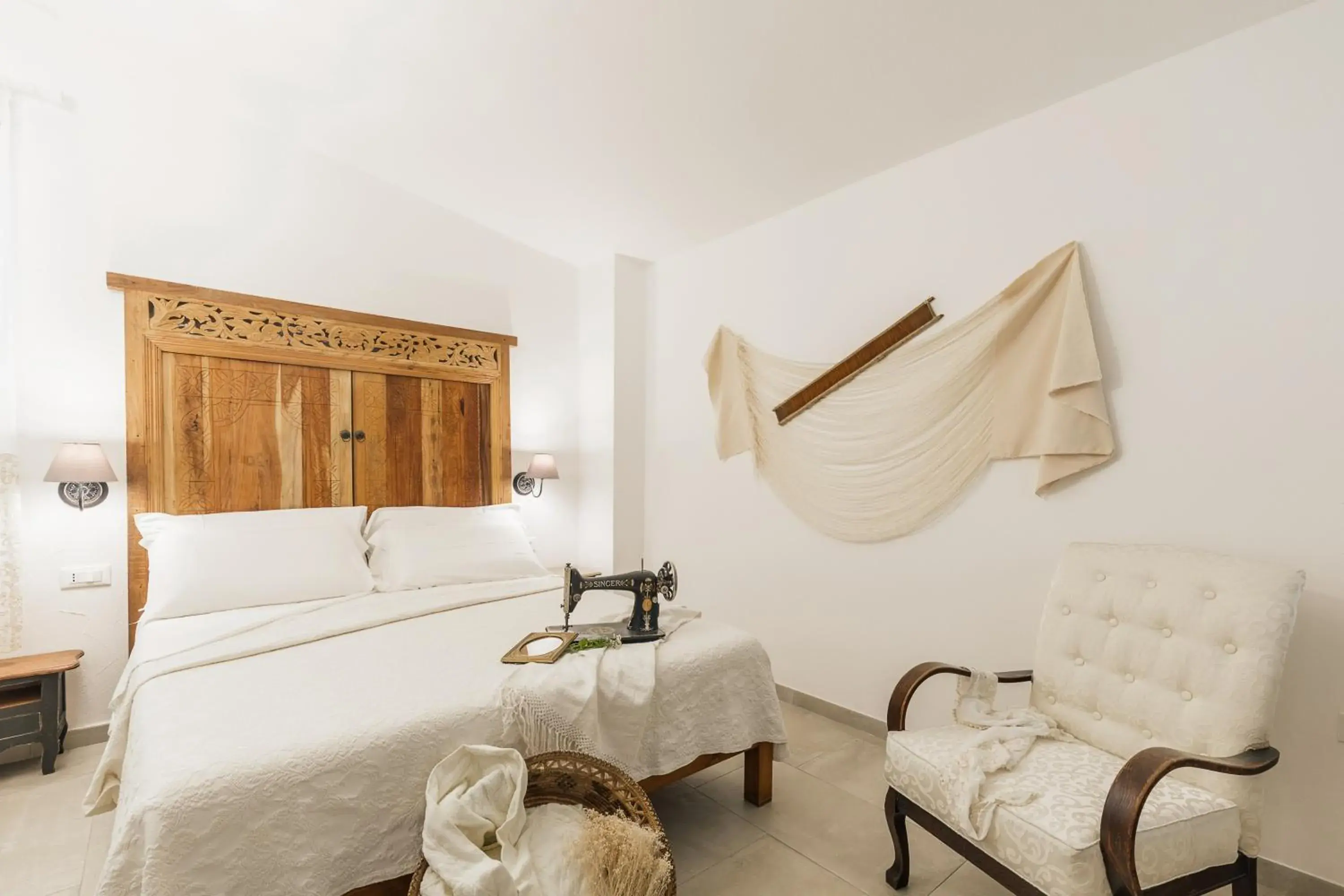 Deluxe Double Room with Balcony and Sea View in B&B Antico Telaio Deluxe Double Room with Balcony and Sea View in B&B Antico Telaio