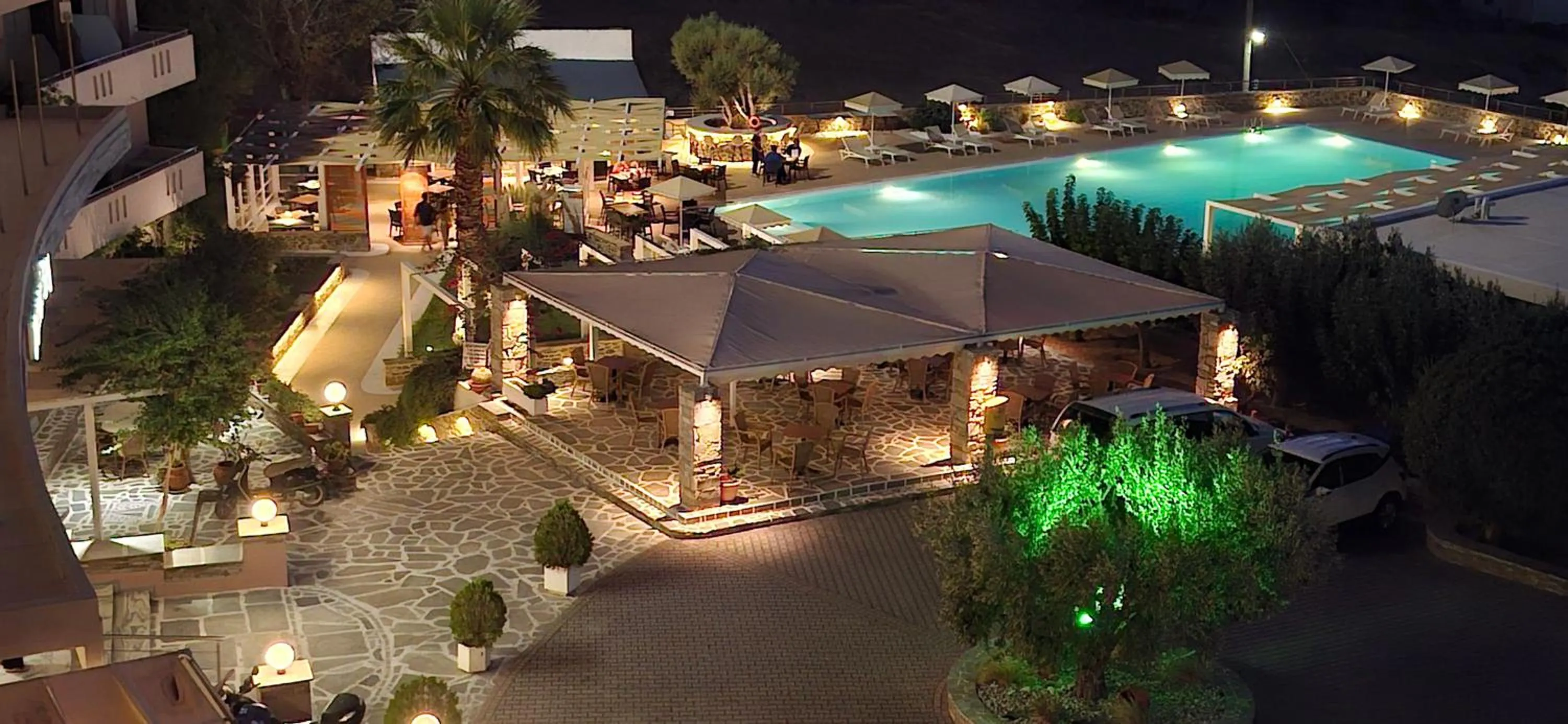 Pool view in Marmari Bay Hotel