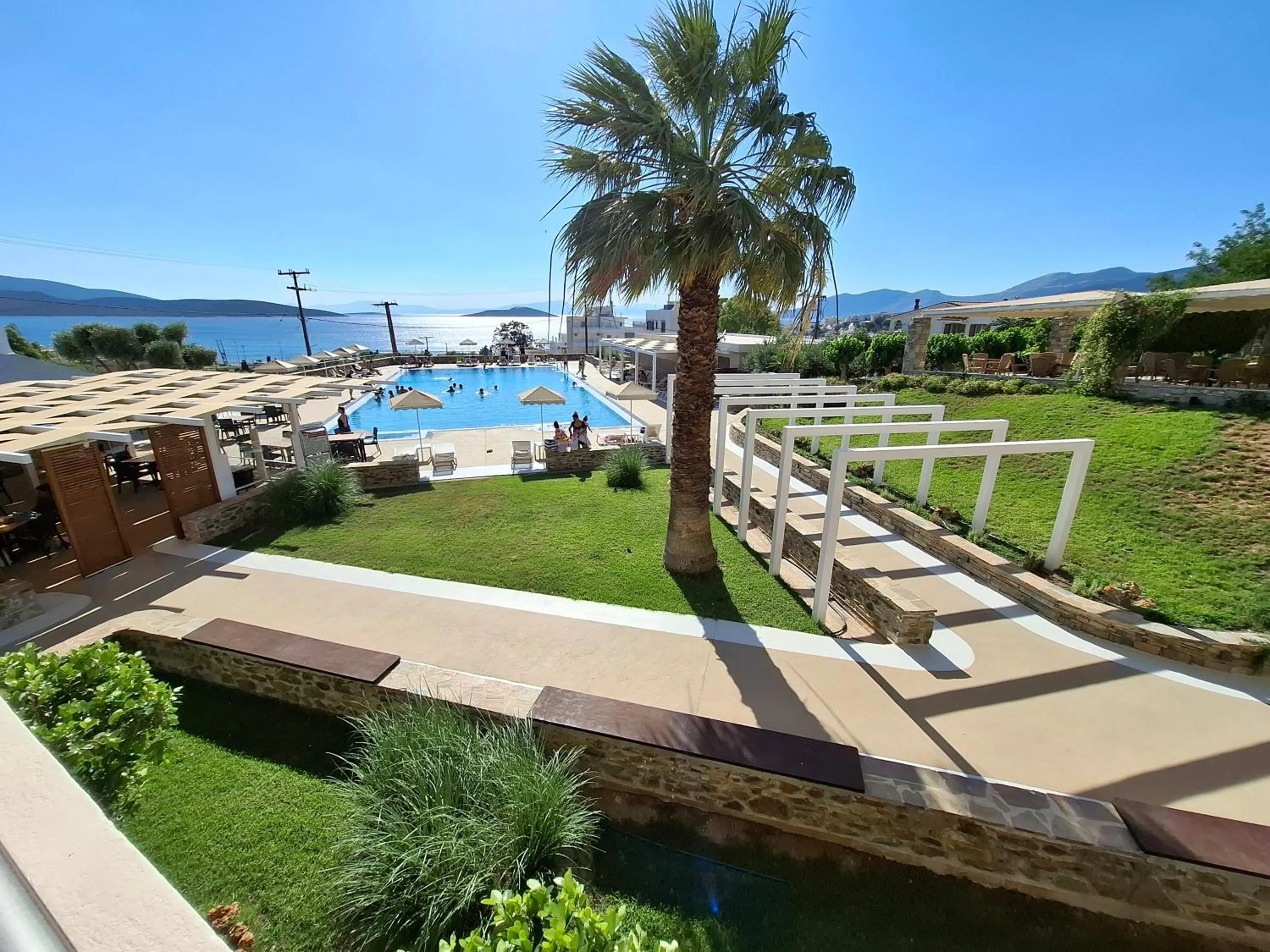 Pool view in Marmari Bay Hotel