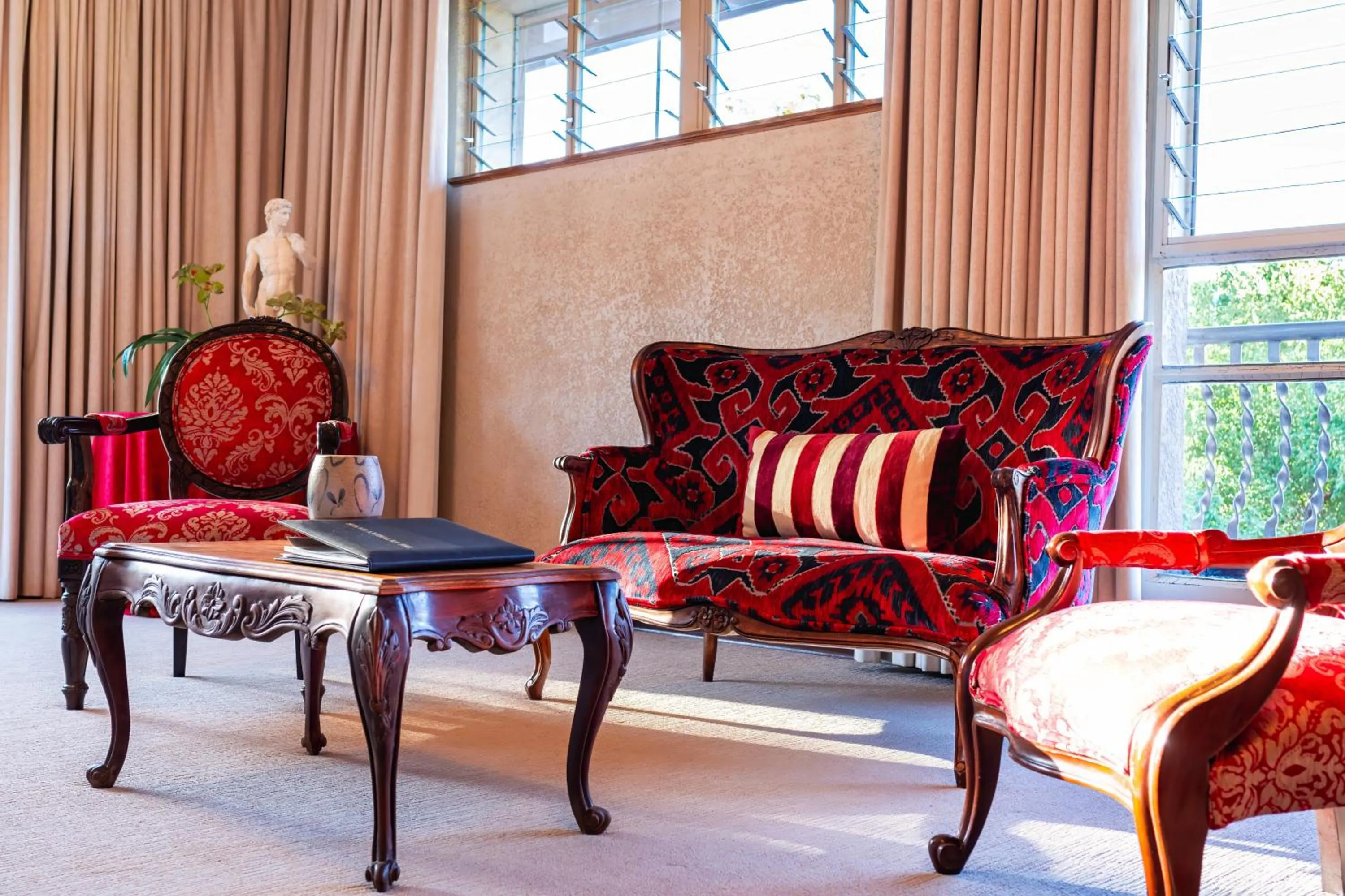 Seating area in The Victorian Manor