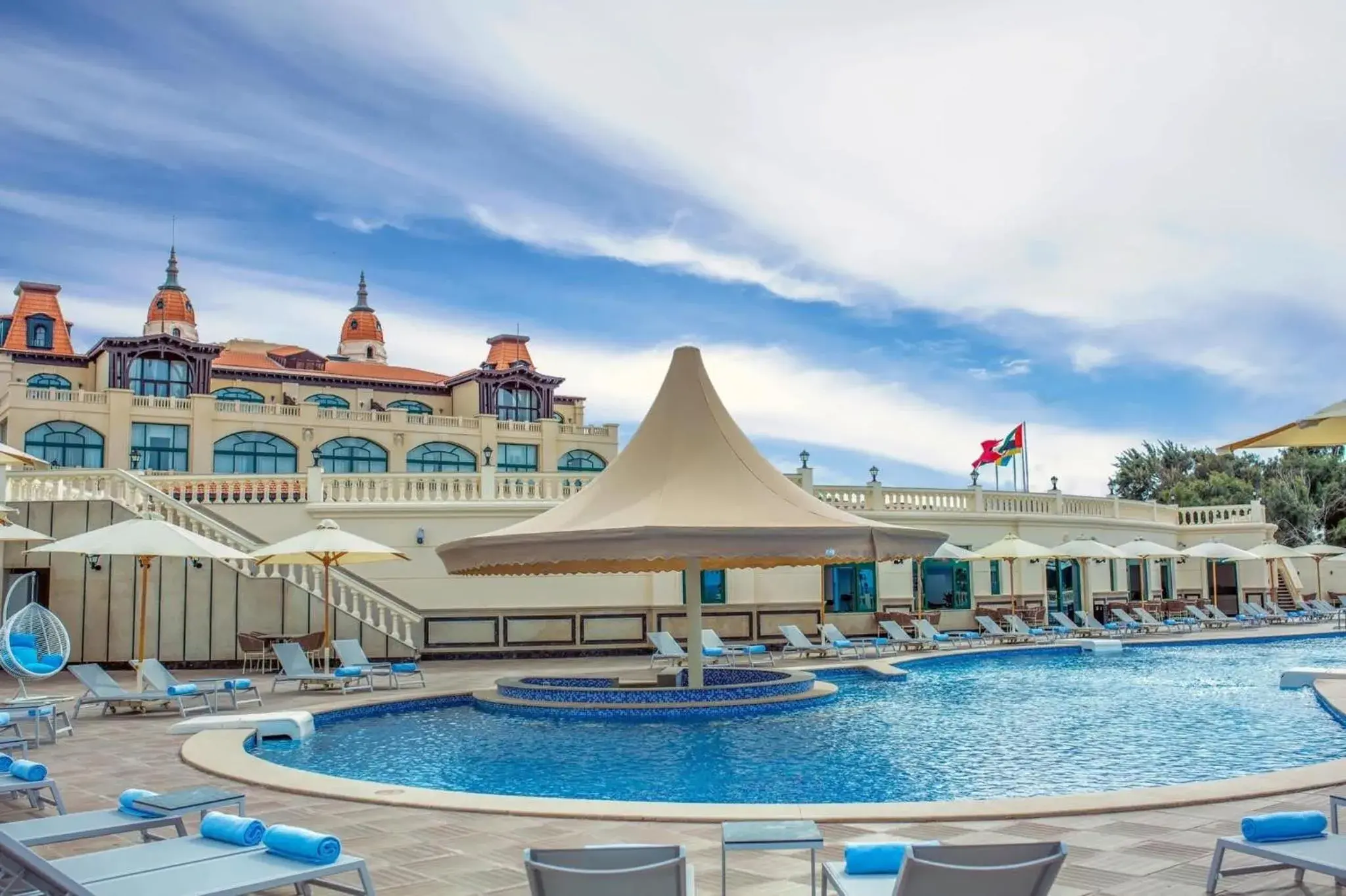 Pool view in Rixos Montaza Alexandria Pool view in Rixos Montaza Alexandria