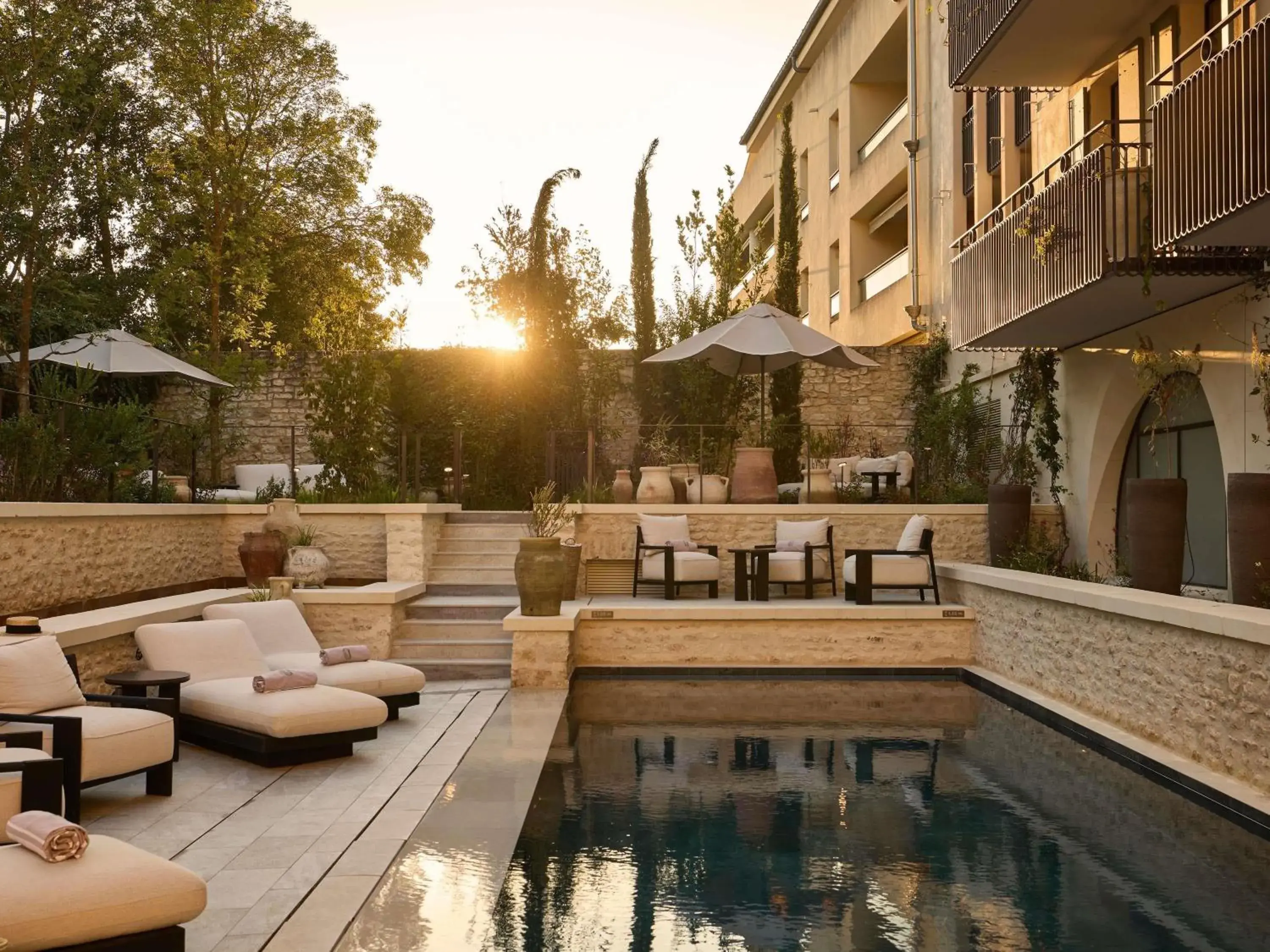 Pool view in L'Isle de Leos Hotel & Spa - MGallery Collection Pool view in L'Isle de Leos Hotel & Spa - MGallery Collection