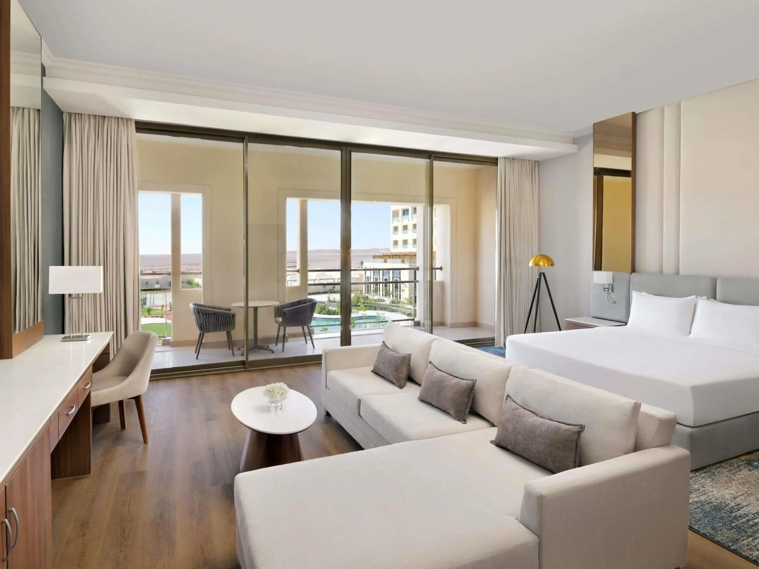 Junior Suite with Double Bed and Pool View - Kitchen in Mövenpick Hotel Waad Al Shamal Junior Suite with Double Bed and Pool View - Kitchen in Mövenpick Hotel Waad Al Shamal