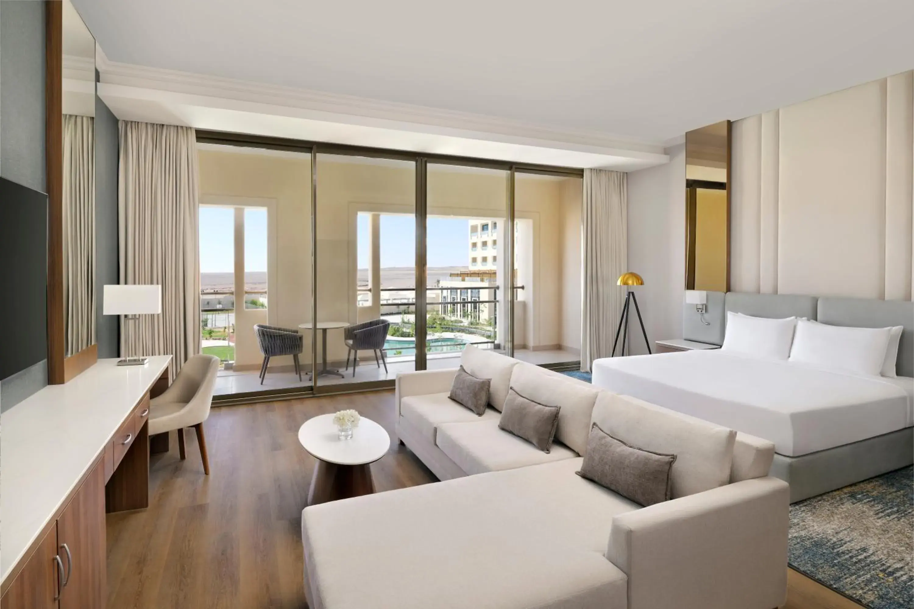 Junior Suite with Double Bed and Pool View - Kitchen in Mövenpick Hotel Waad Al Shamal Junior Suite with Double Bed and Pool View - Kitchen in Mövenpick Hotel Waad Al Shamal