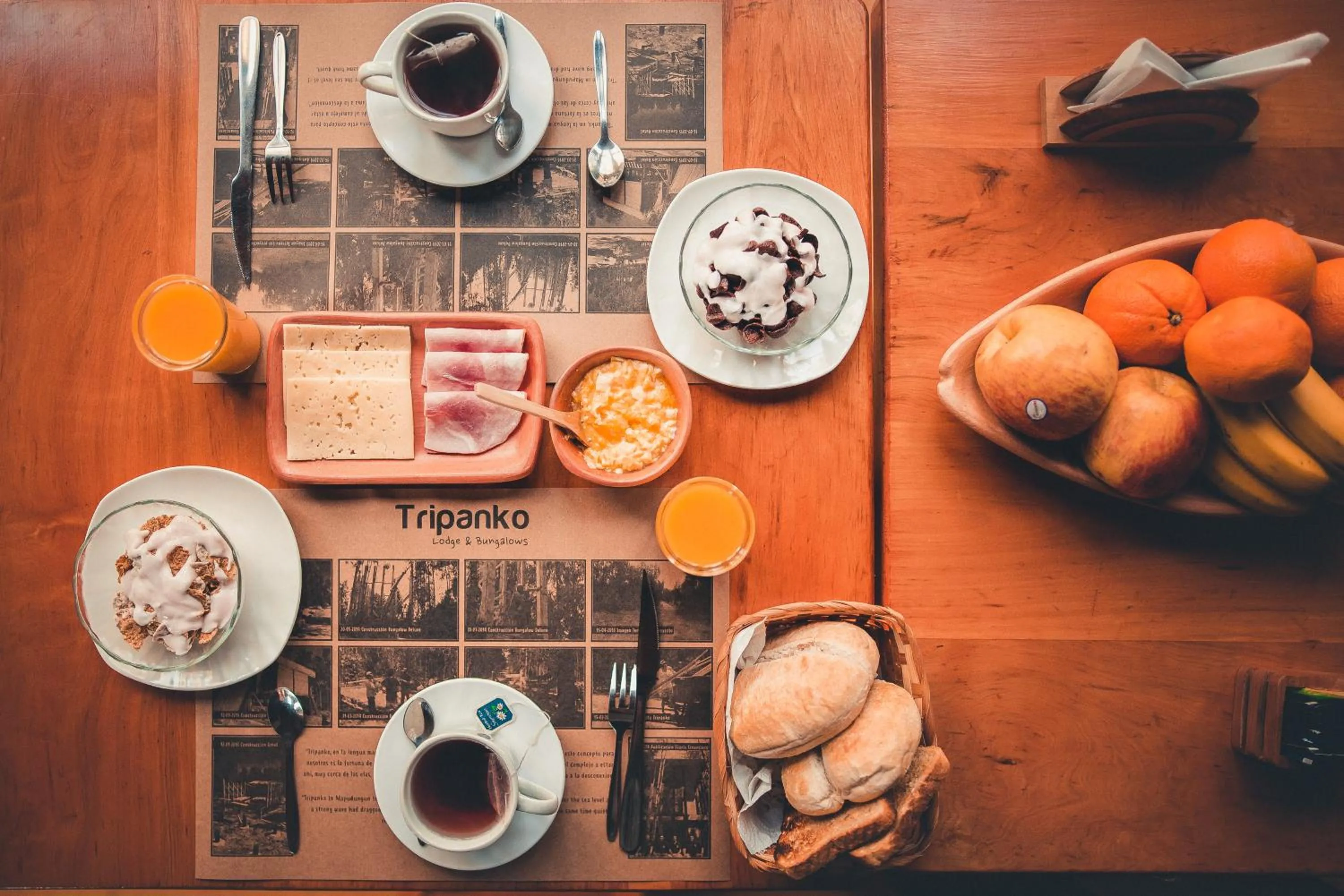 Continental breakfast in Tripanko Lodge & Bungalows