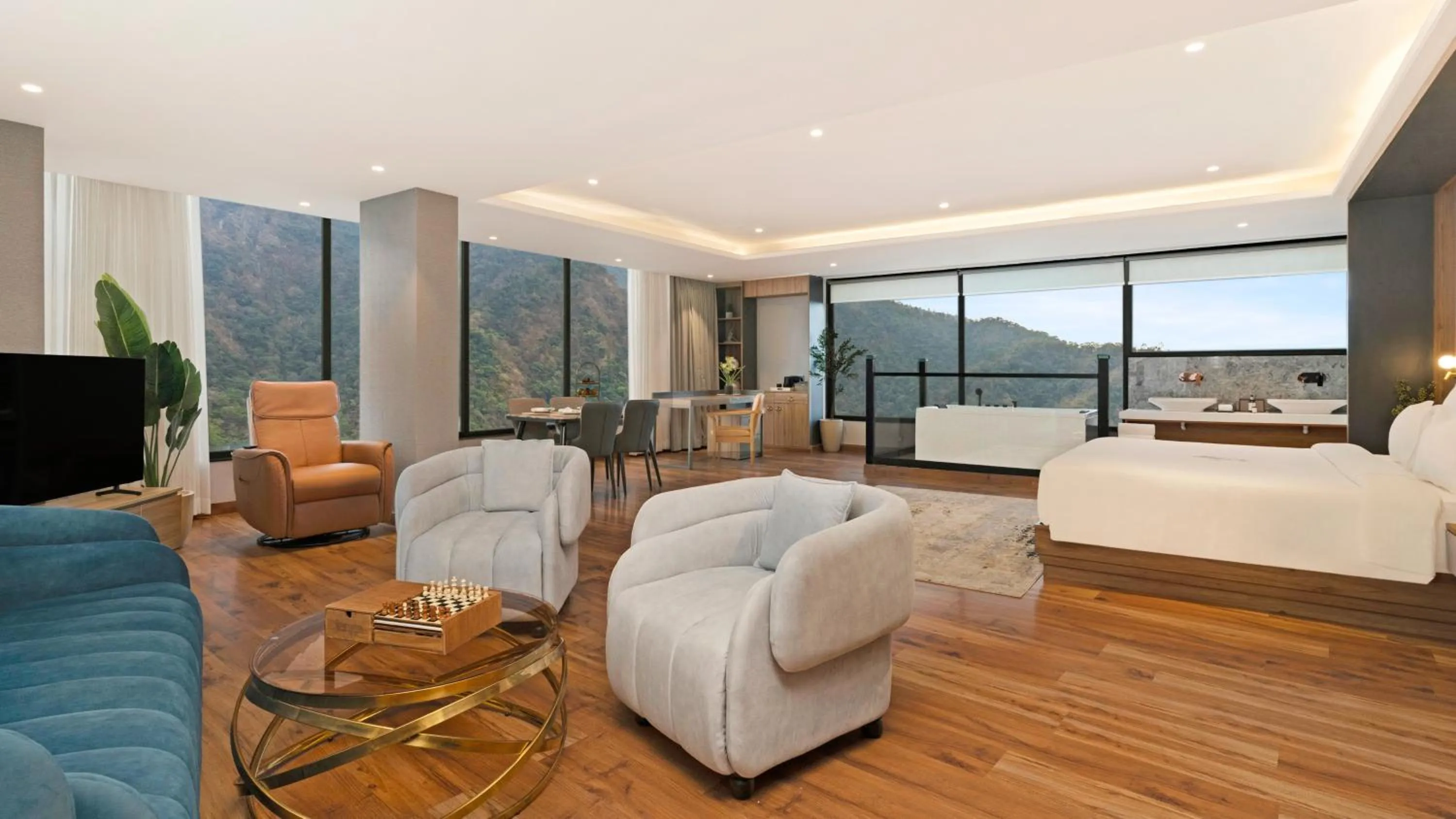 Bed in ZANA by the Ganges, Tapovan, Rishikesh