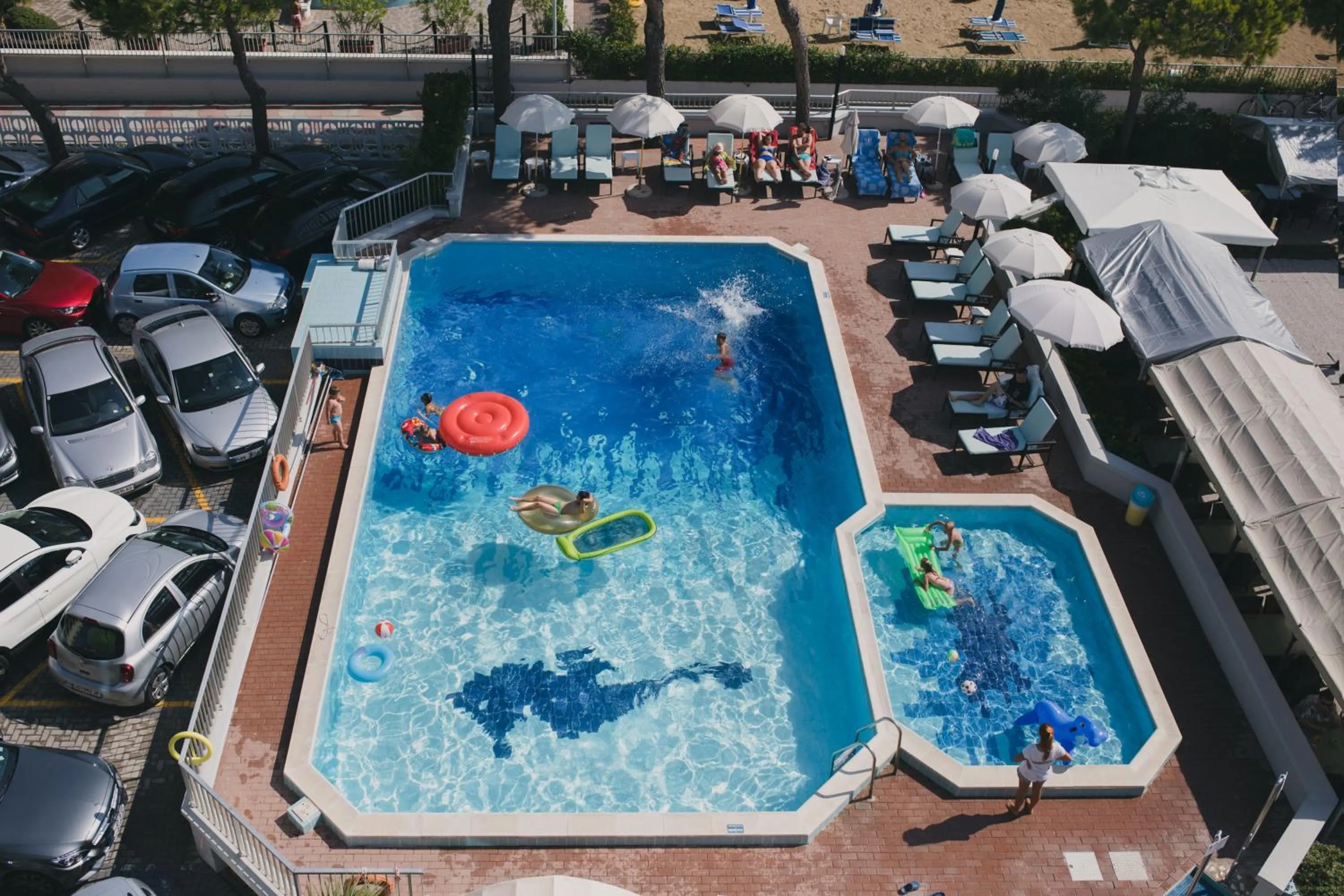 Pool view in Hotel La Bussola