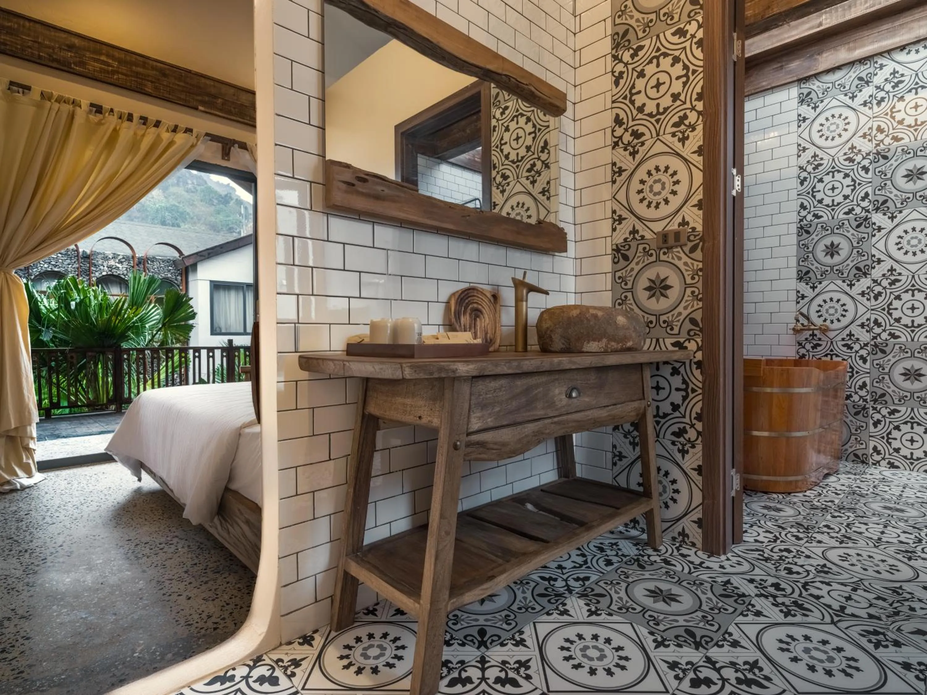 furniture, Bed in Ailee Villa&Hotel TamCoc