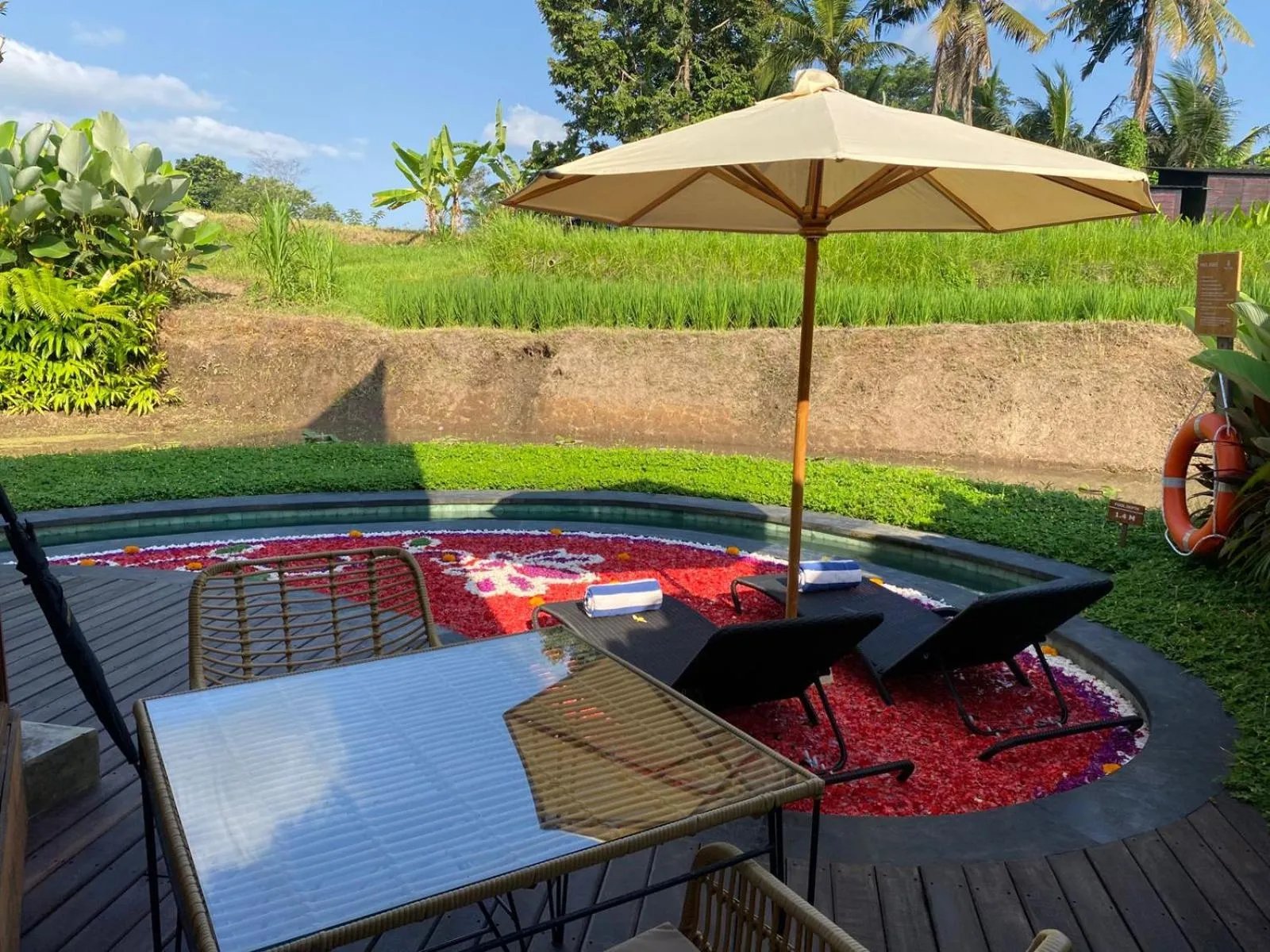 Pool view in The Pulu Villas by GenuineHost