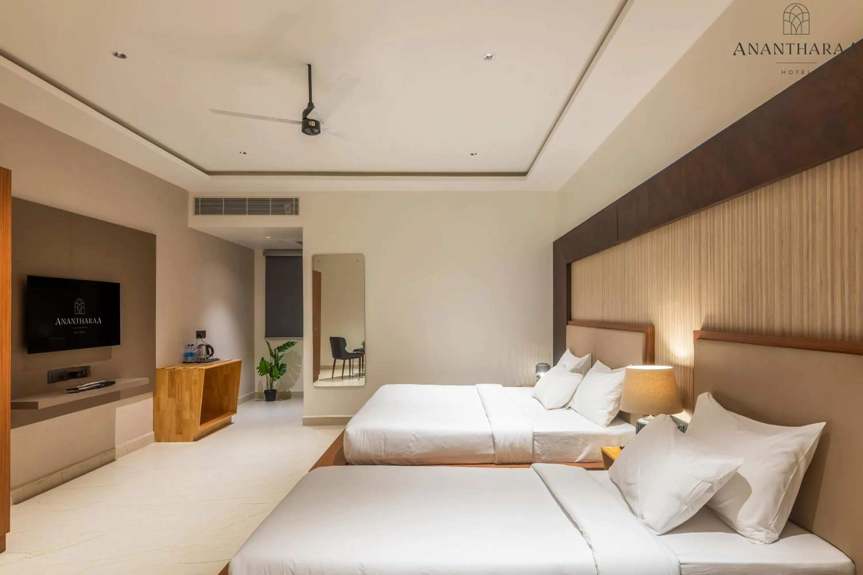 Bed in Anantharaa Hotel