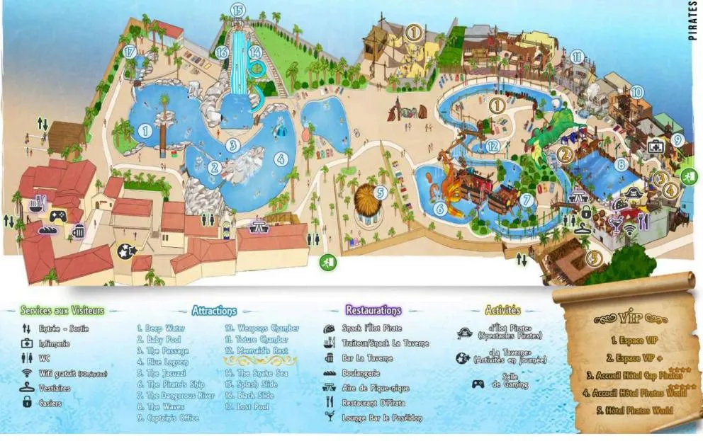 Aqua park in Hôtel Cap Pirate