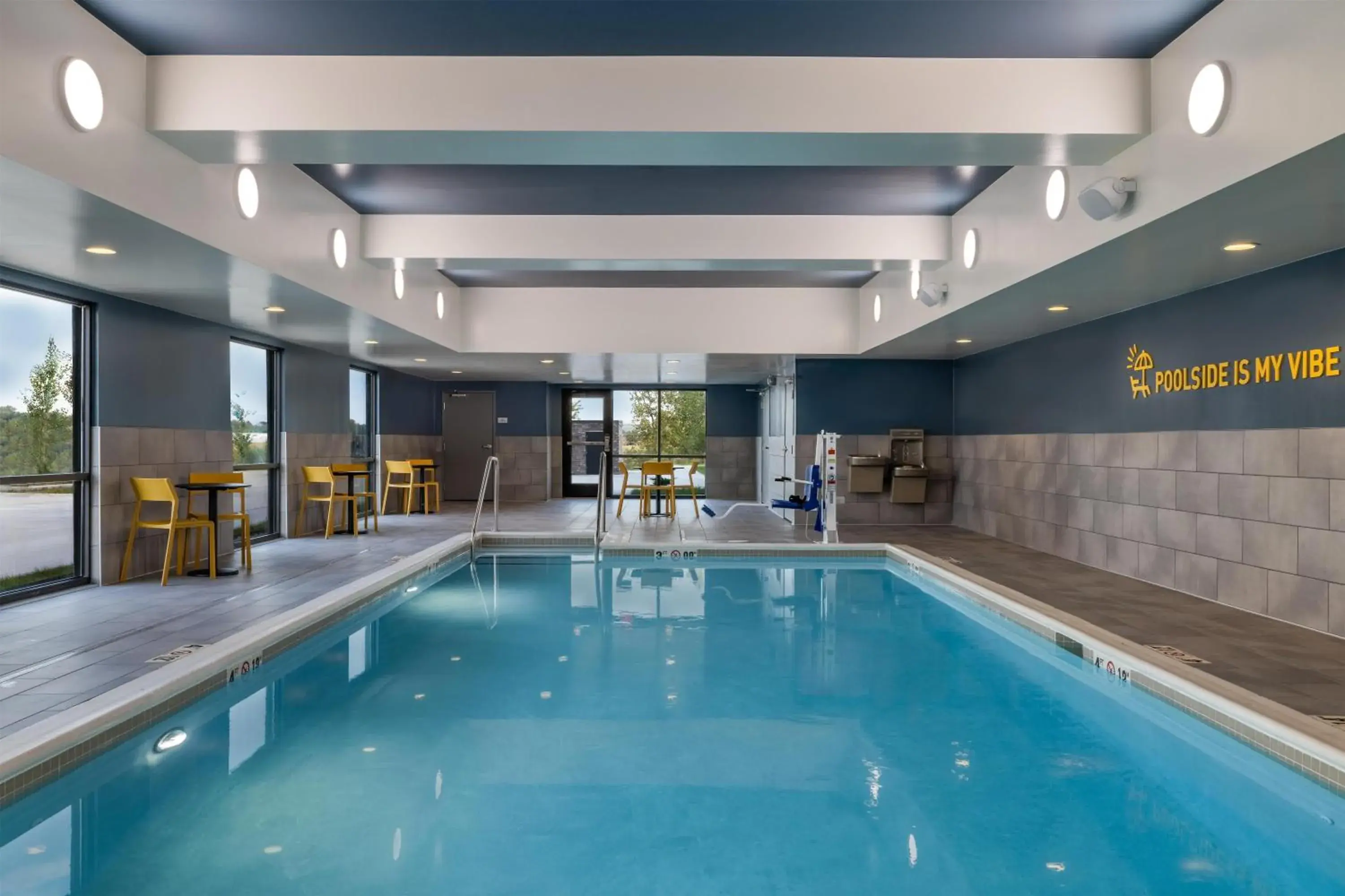 Pool view in Home2 Suites By Hilton Ames Pool view in Home2 Suites By Hilton Ames