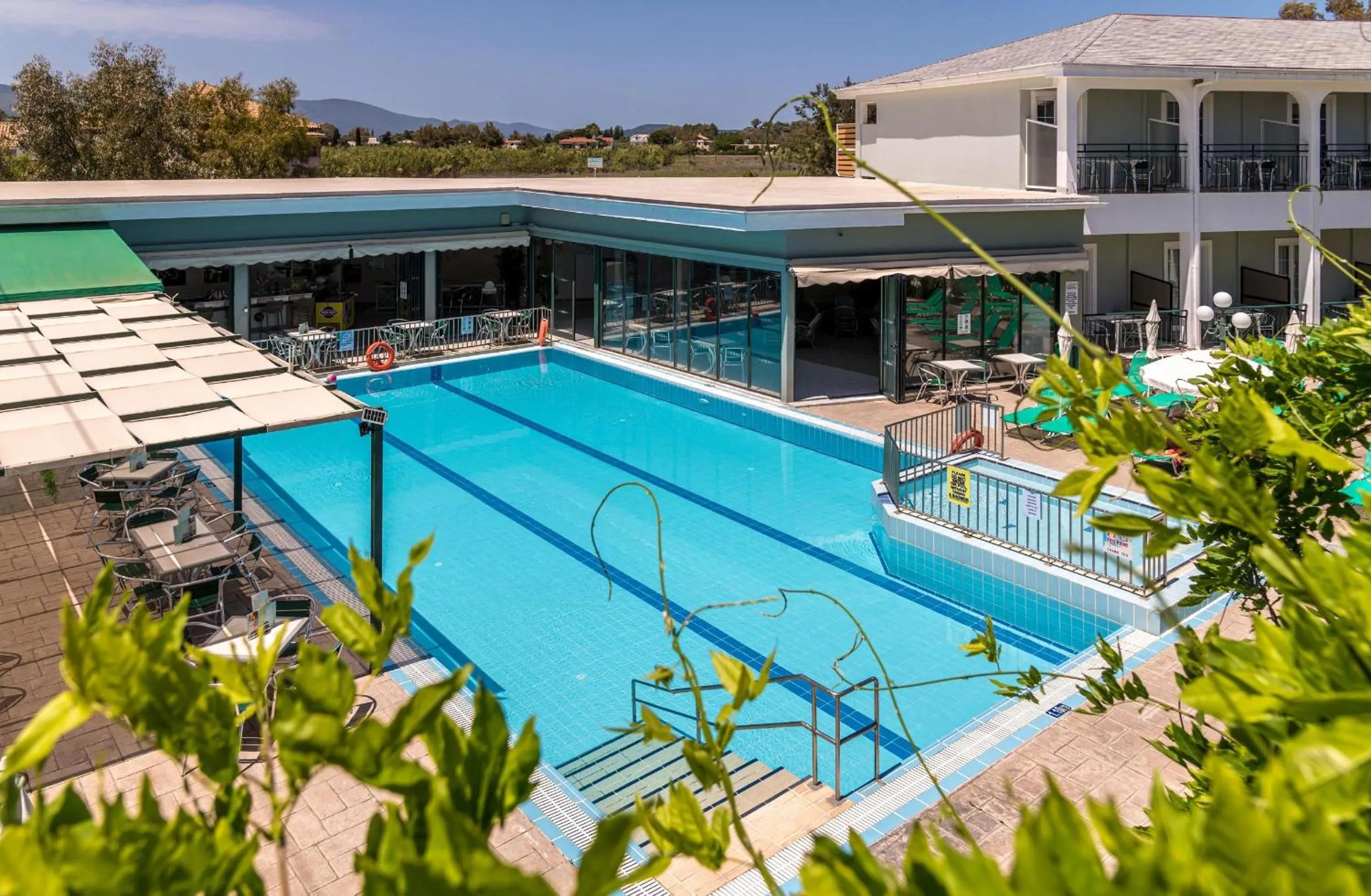 Pool view in Sofia's Hotel