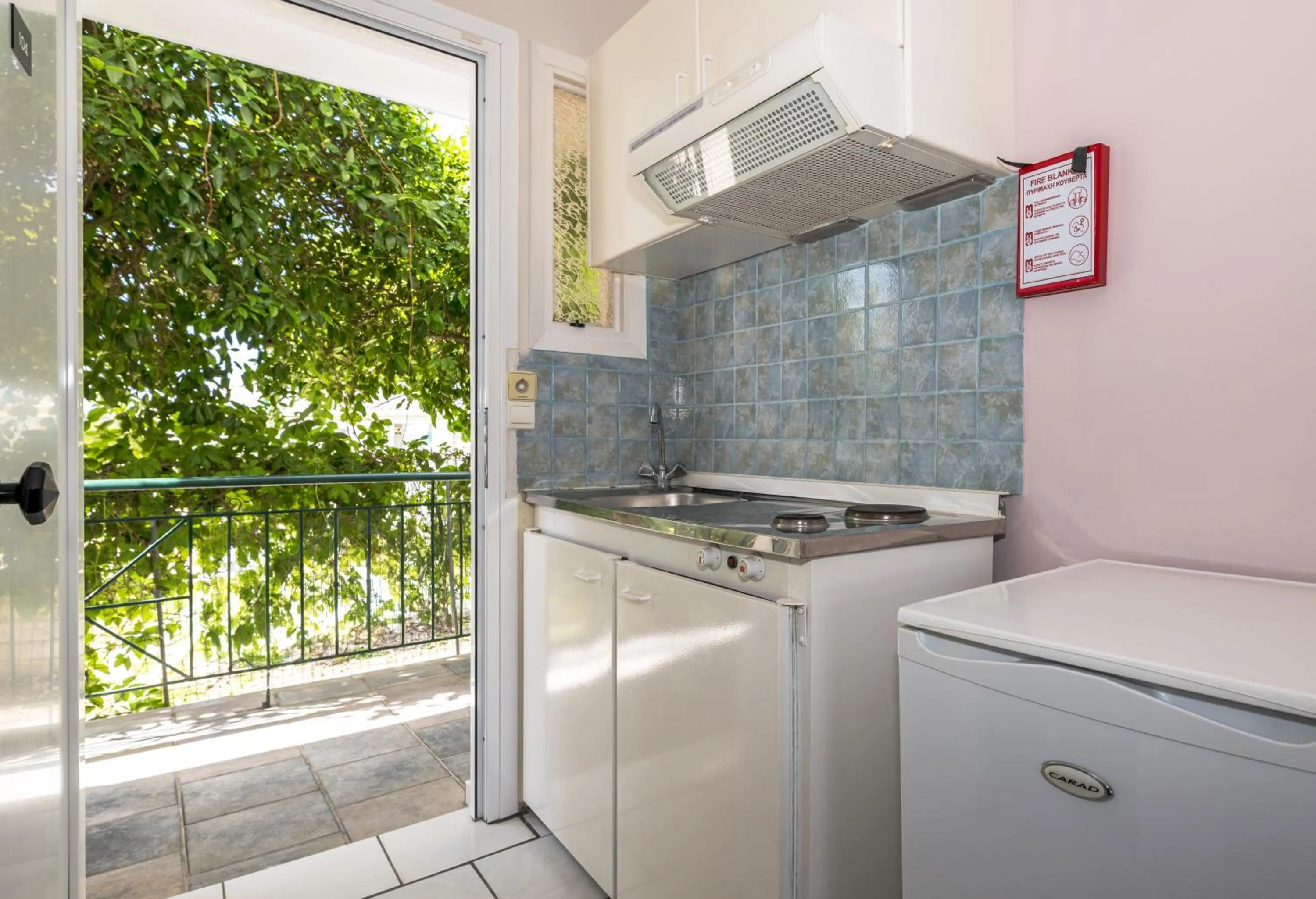 Kitchen or kitchenette in Sofia's Hotel