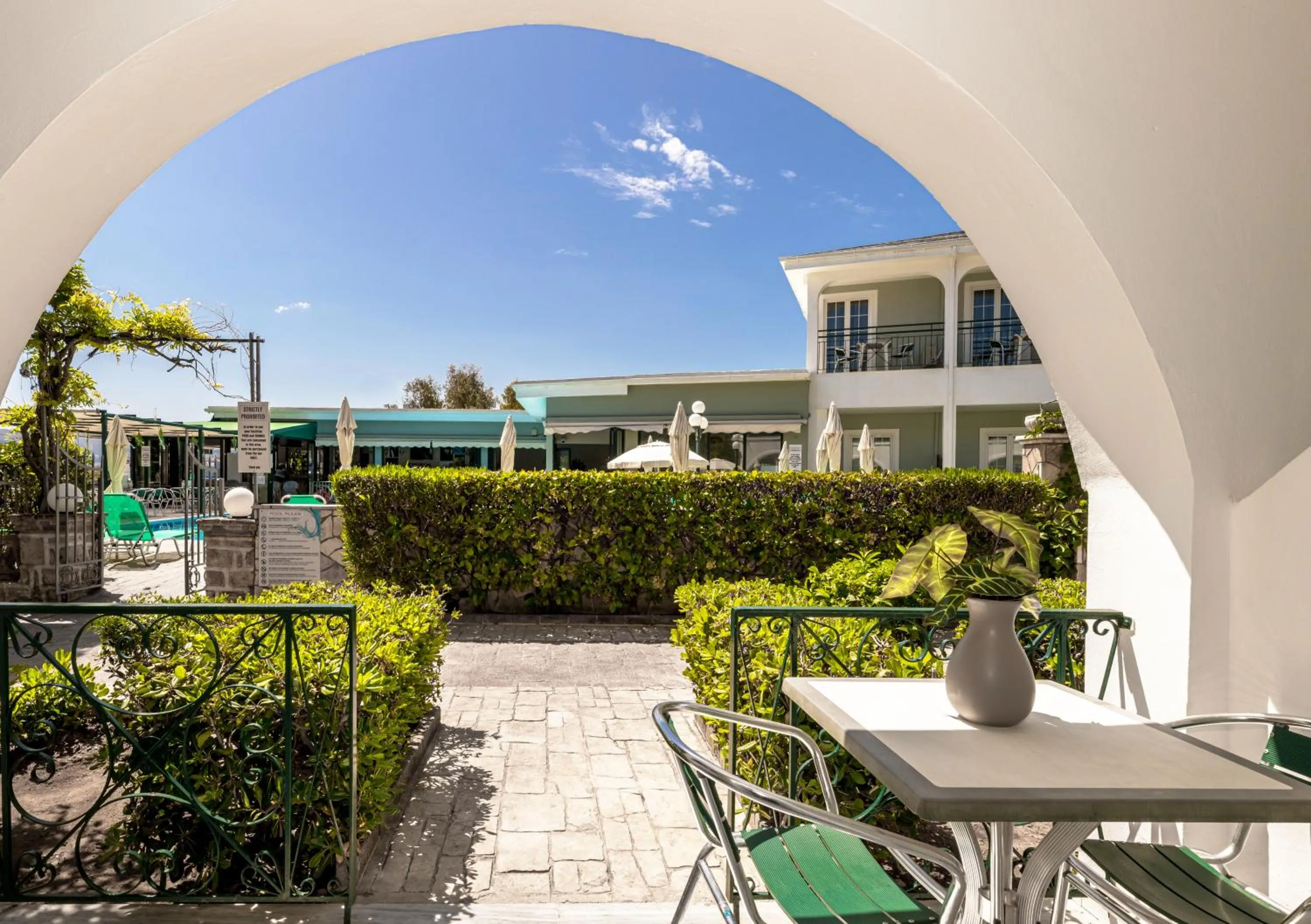 Patio in Sofia's Hotel