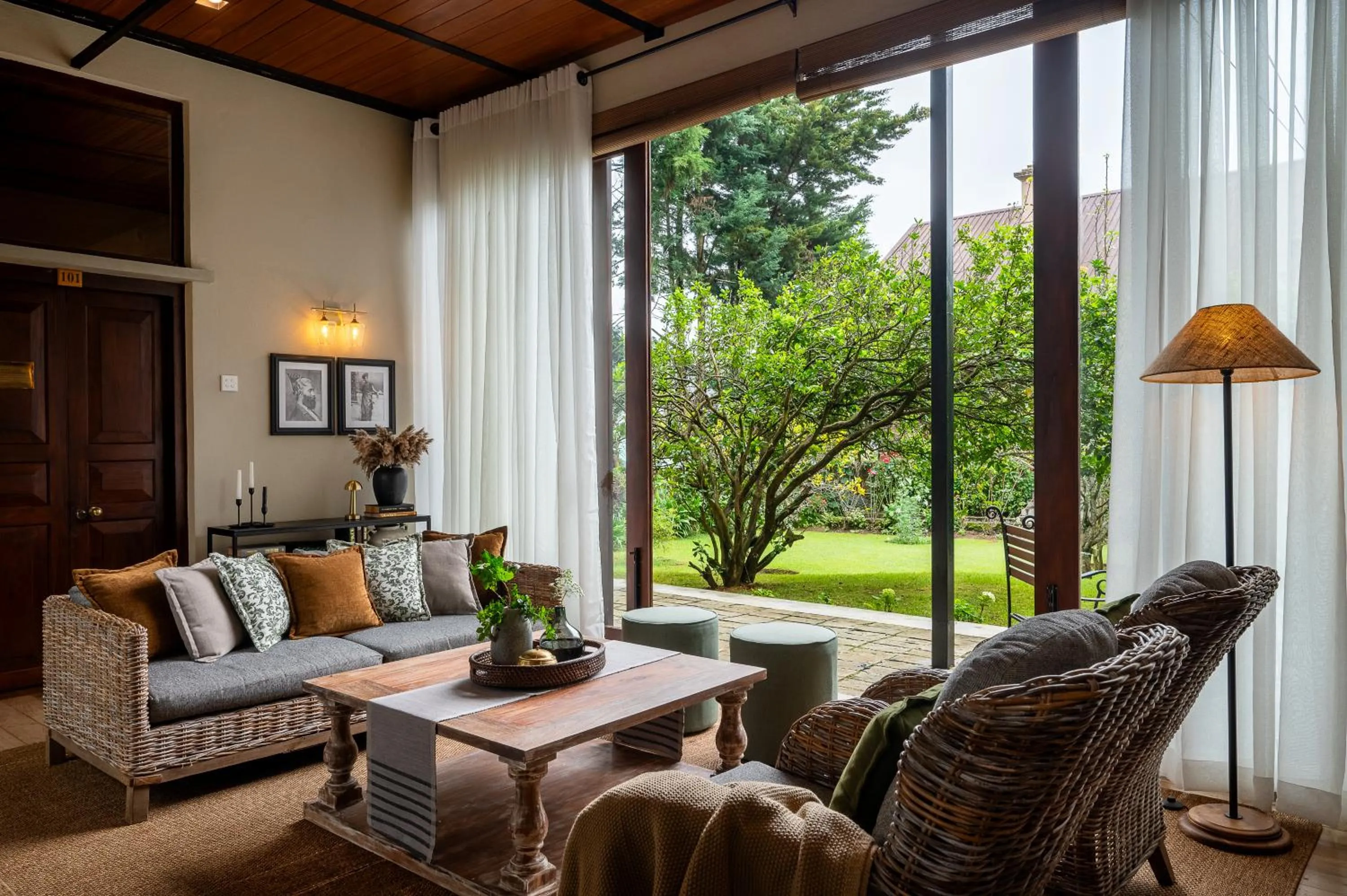 Patio in Tathya Hills - Luxe Garden Retreat In The Hills