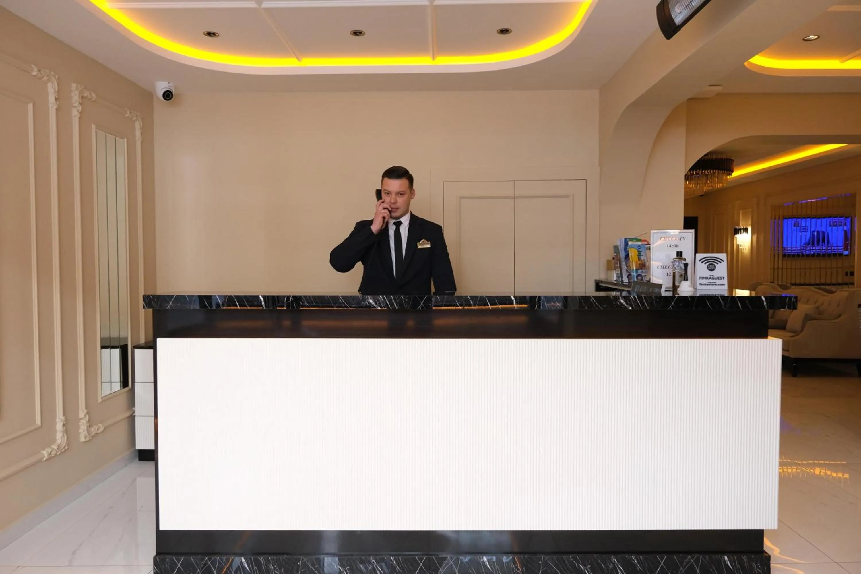 Lobby or reception in Fimka Hotel