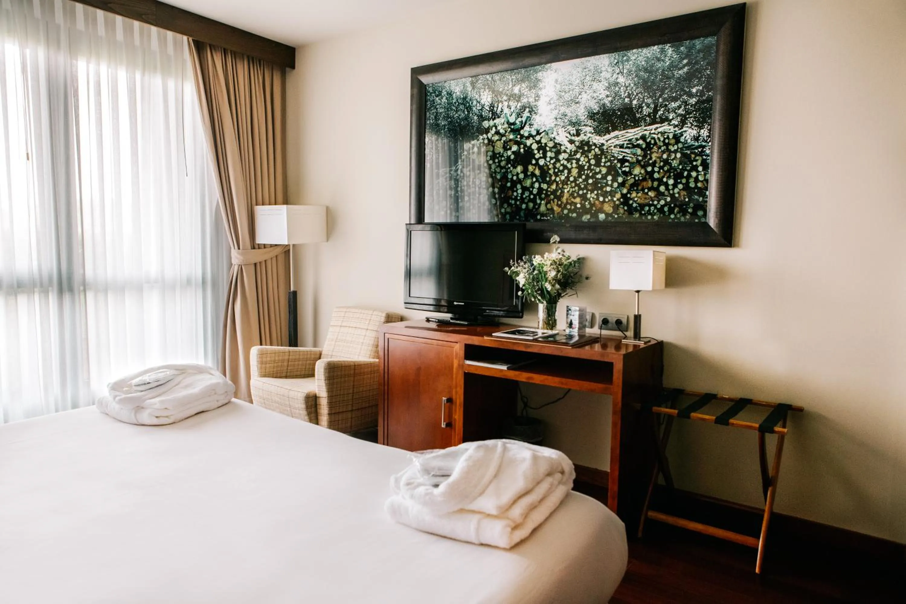 Bedroom, Bed in Hosteria de Torazo Nature Hotel & Spa