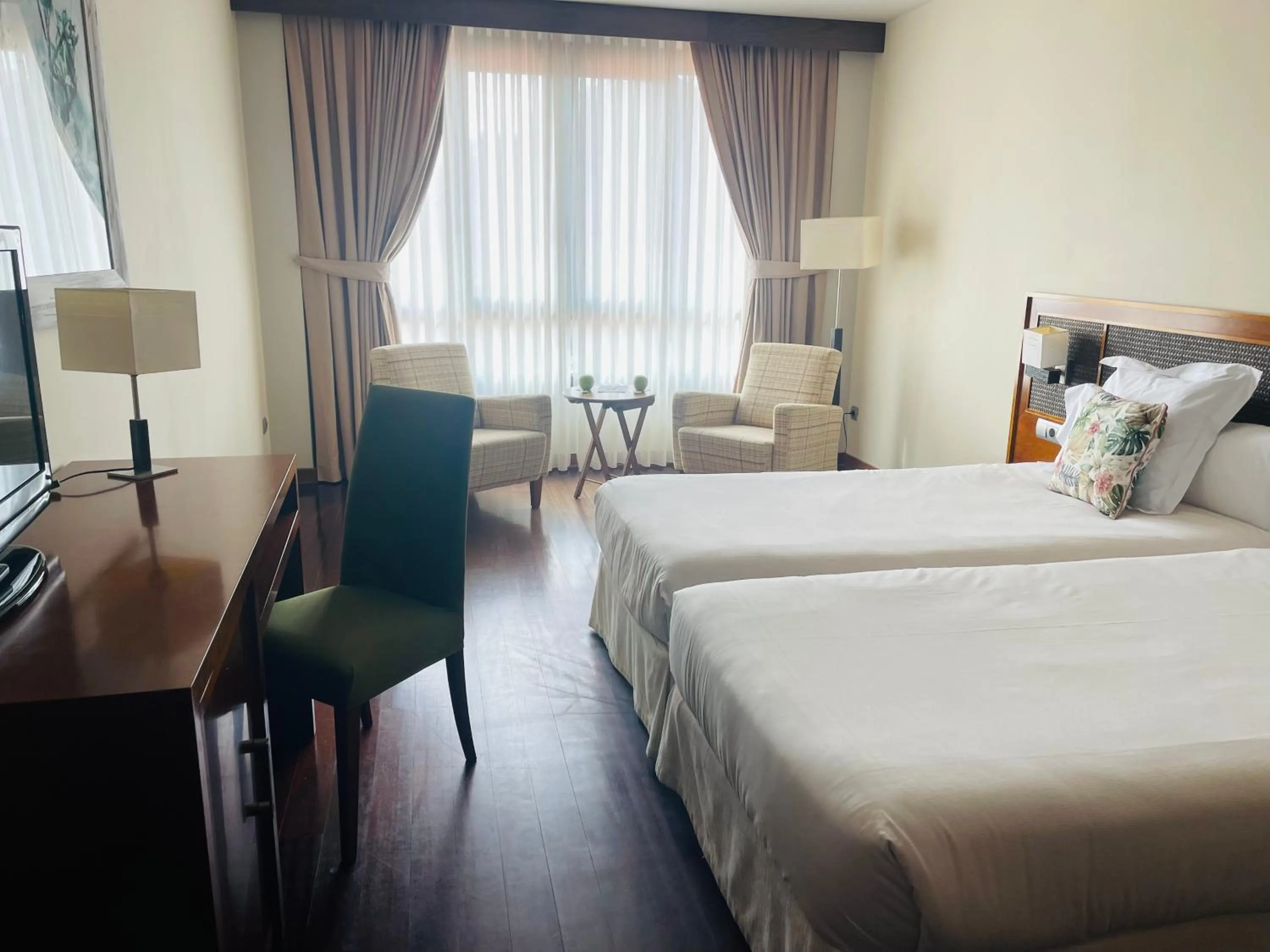 Bed in Hosteria de Torazo Nature Hotel & Spa