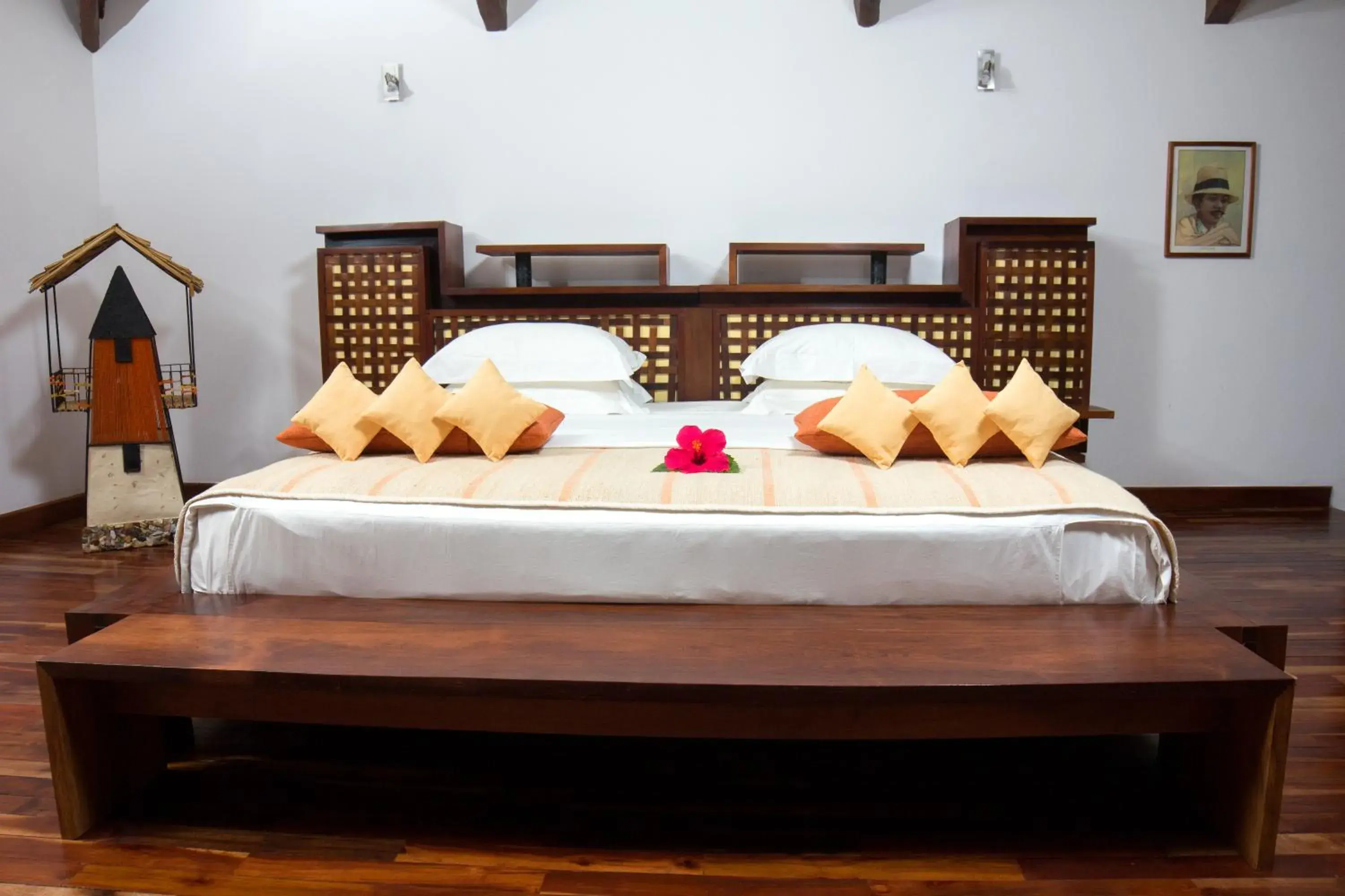 Bed in Ravintsara Wellness Hotel Bed in Ravintsara Wellness Hotel