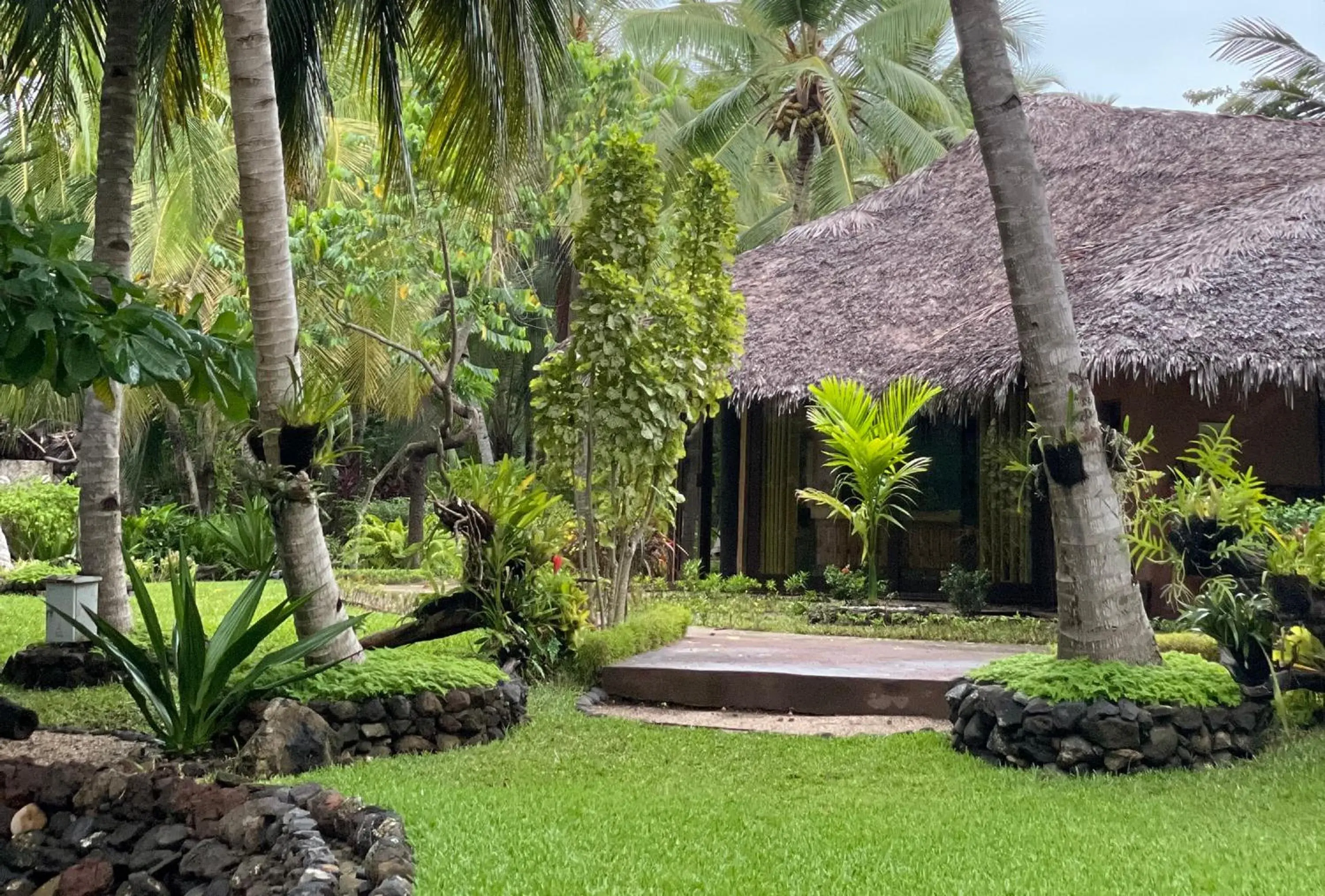 Garden view in Ravintsara Wellness Hotel Garden view in Ravintsara Wellness Hotel