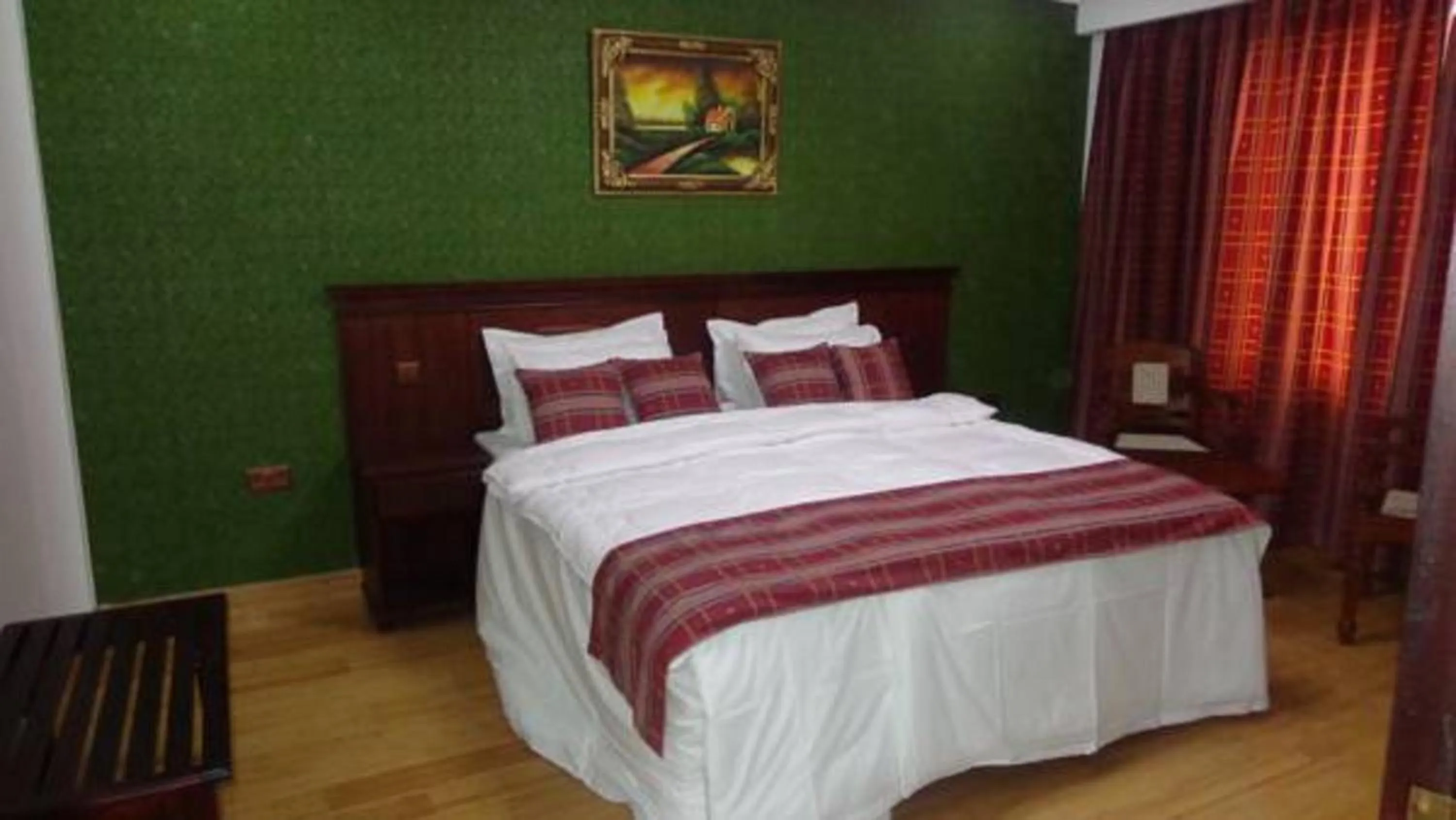 Bed in Eagle Palace Hotel