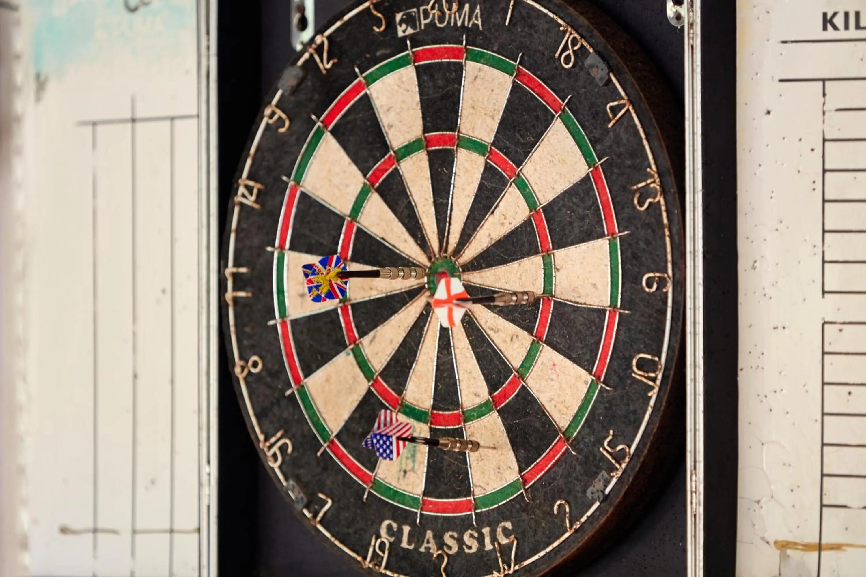 Darts in First Group Chaka's Rock Chalets