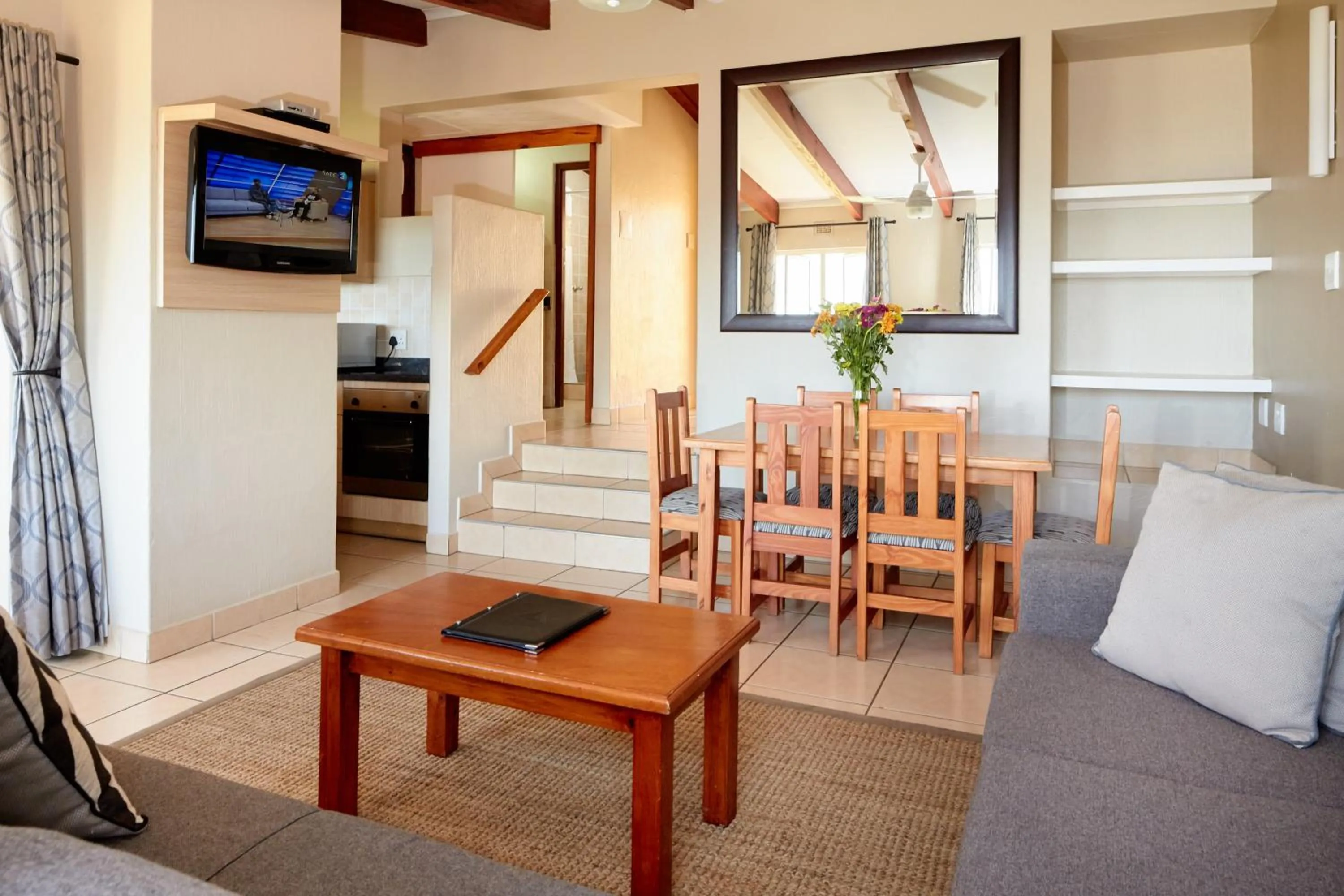 Living room in First Group Chaka's Rock Chalets