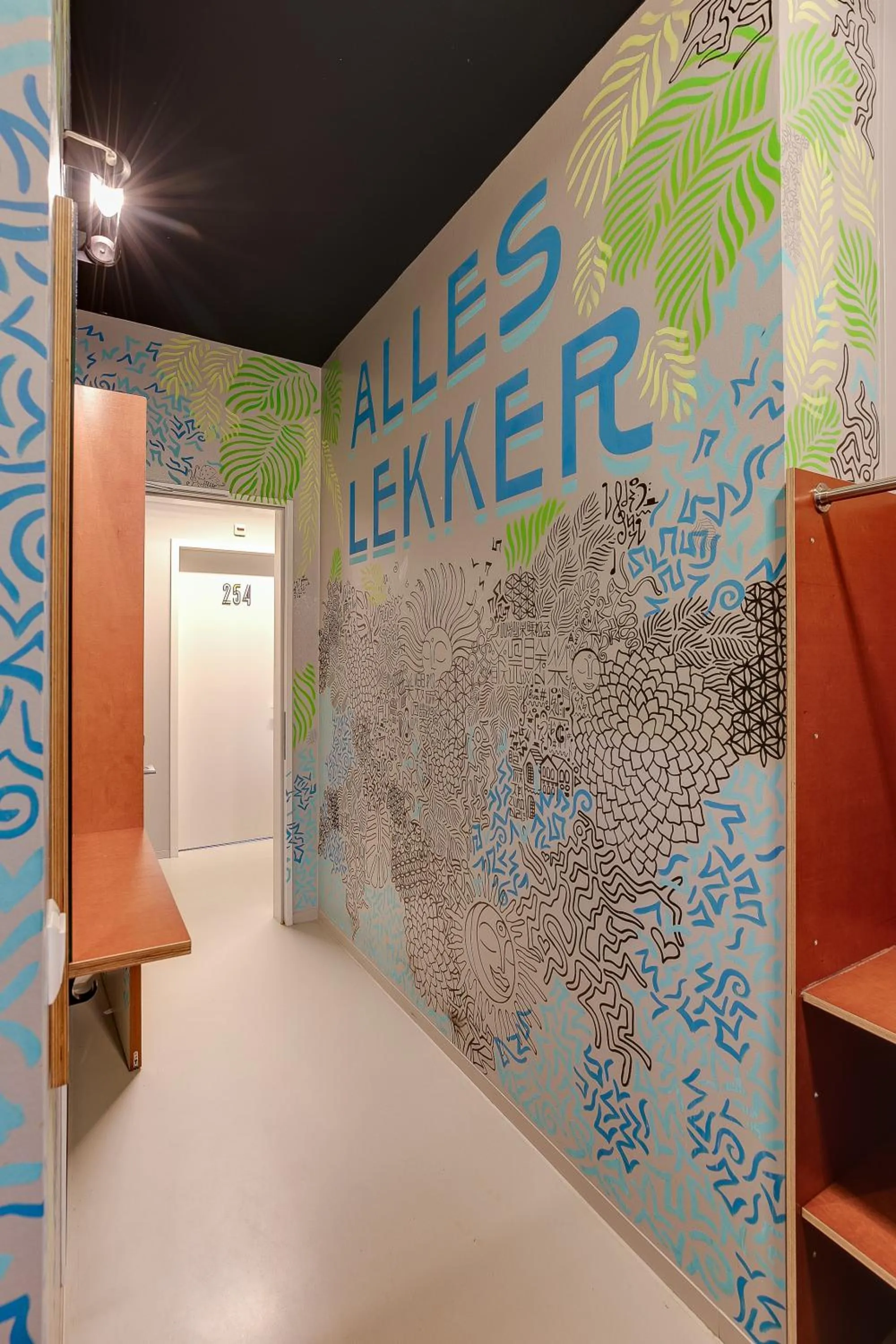 Decorative detail in ClinkNOORD Hostel