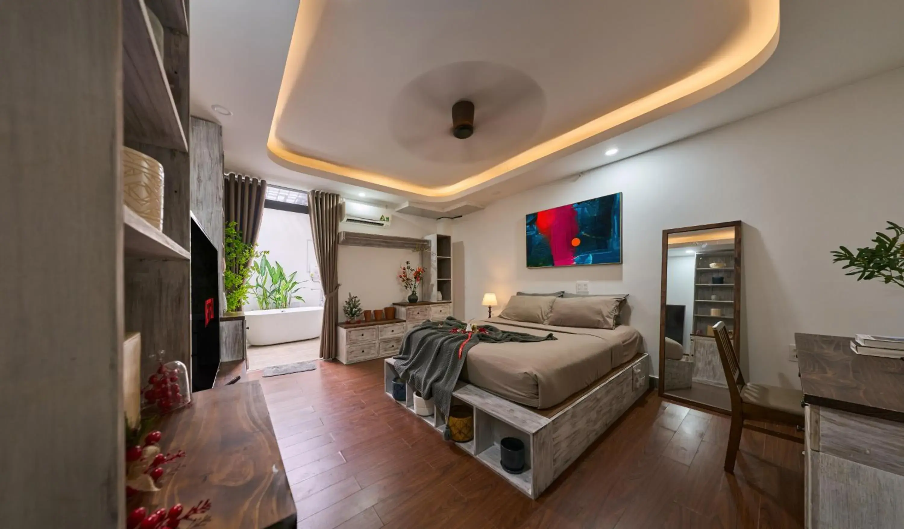 Communal lounge/ TV room, Bed in Green Riverside Hotel & Apartment by Urban B Communal lounge/ TV room, Bed in Green Riverside Hotel & Apartment by Urban B