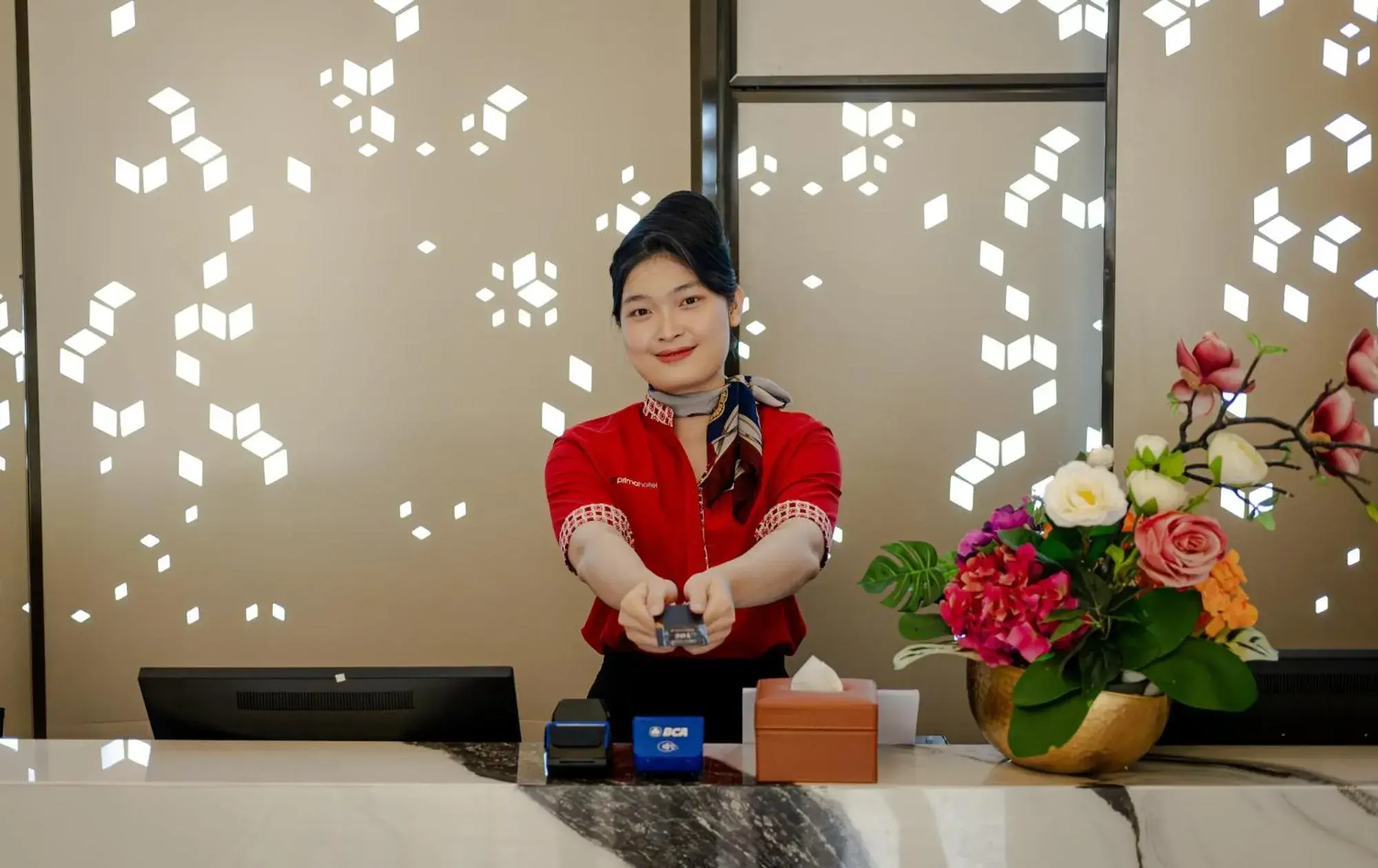 Lobby or reception in d'primahotel PIK Jakarta Lobby or reception in d'primahotel PIK Jakarta