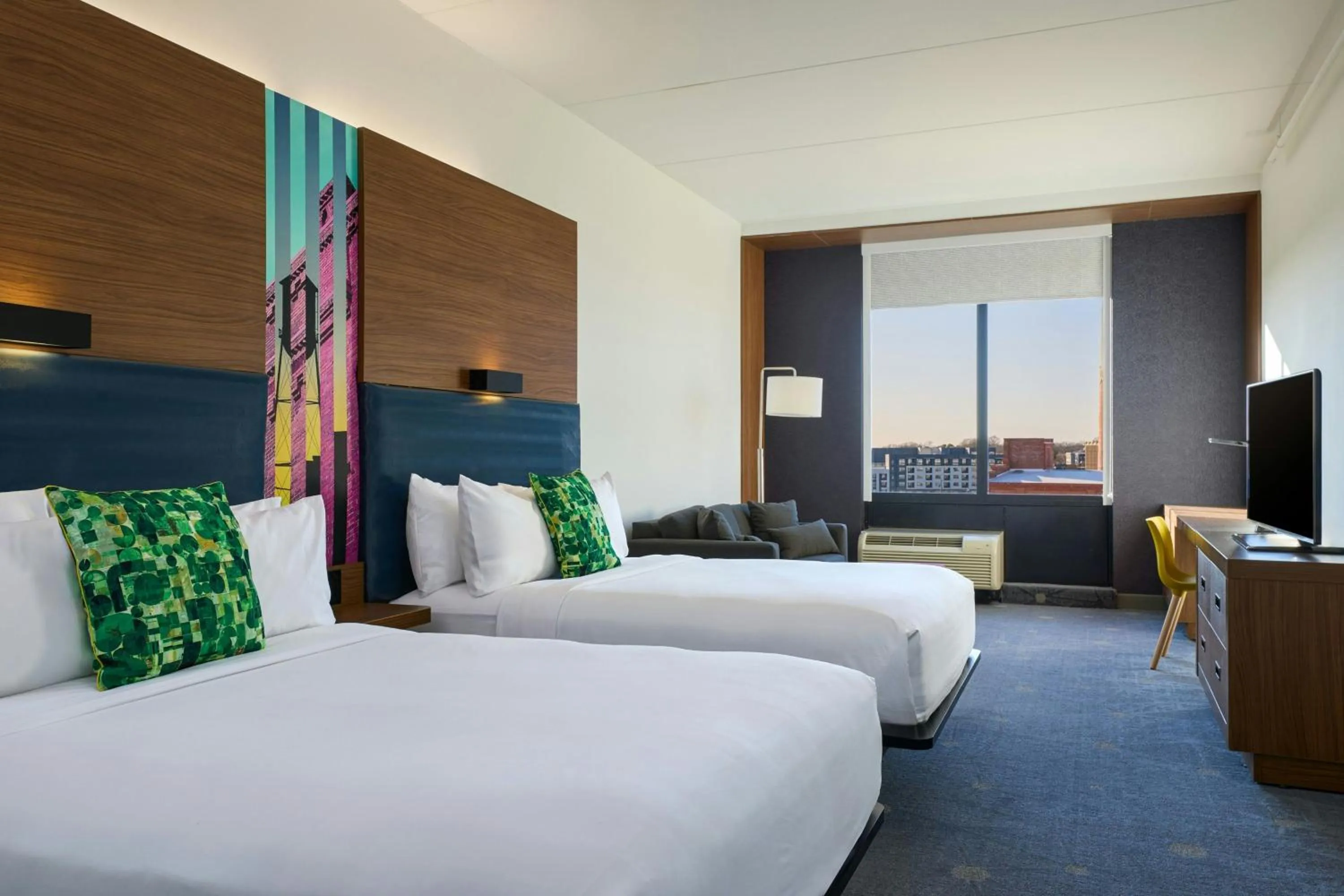 Photo of the whole room, Bed in Aloft Durham Downtown