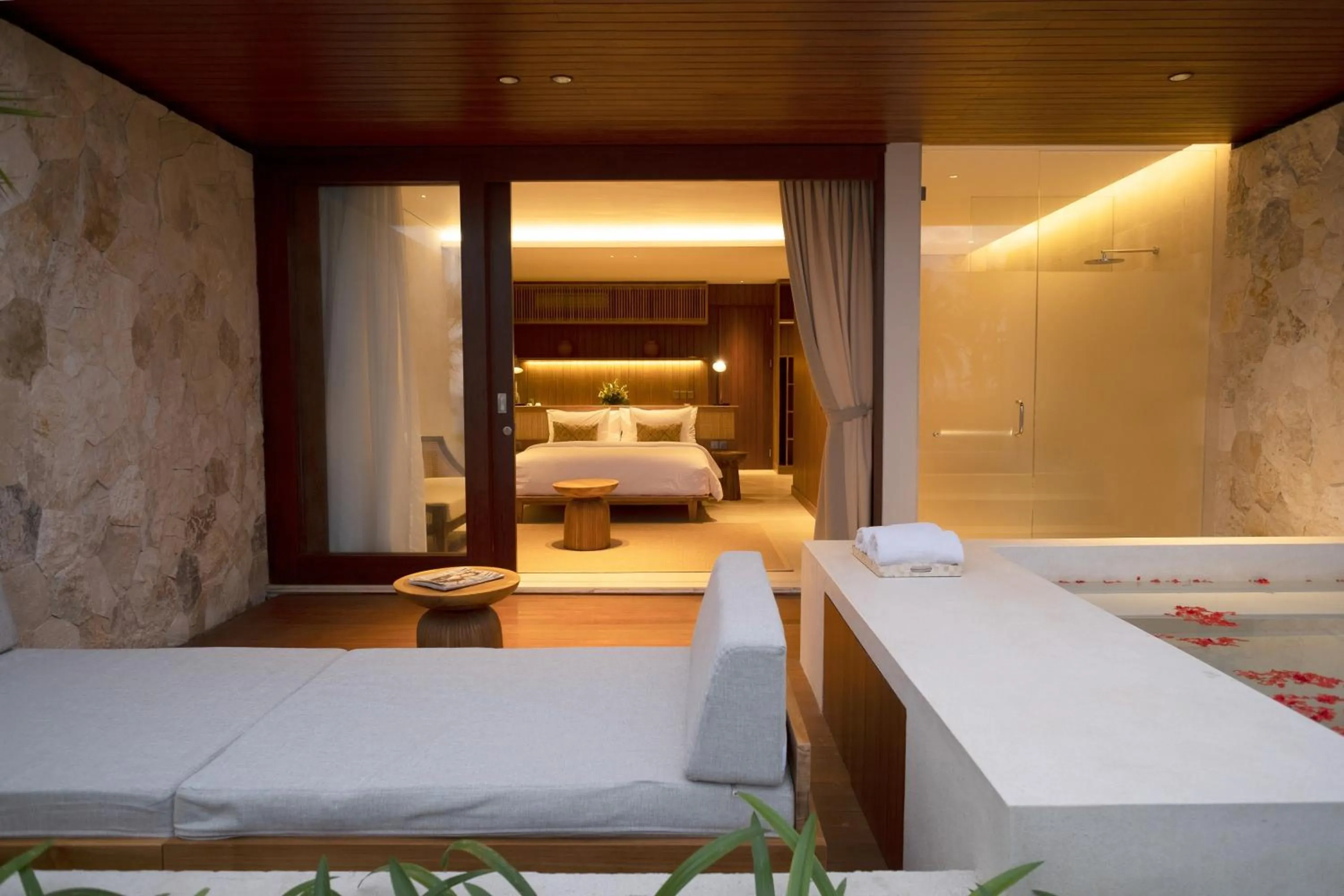 Bathroom, Bed in Amarta Beach Retreat by Nakula