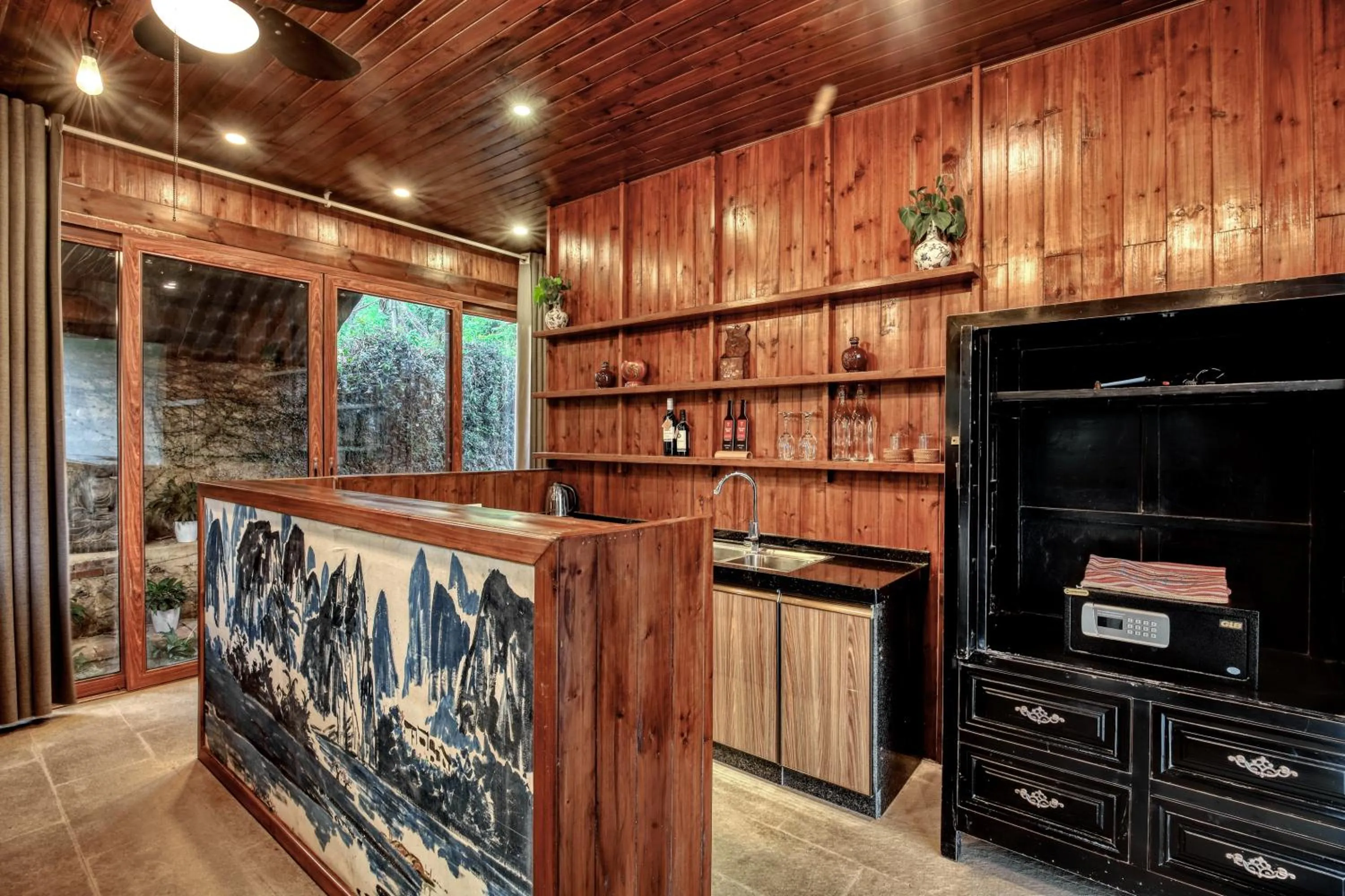 Kitchen or kitchenette in Yangshuo Mountain Retreat