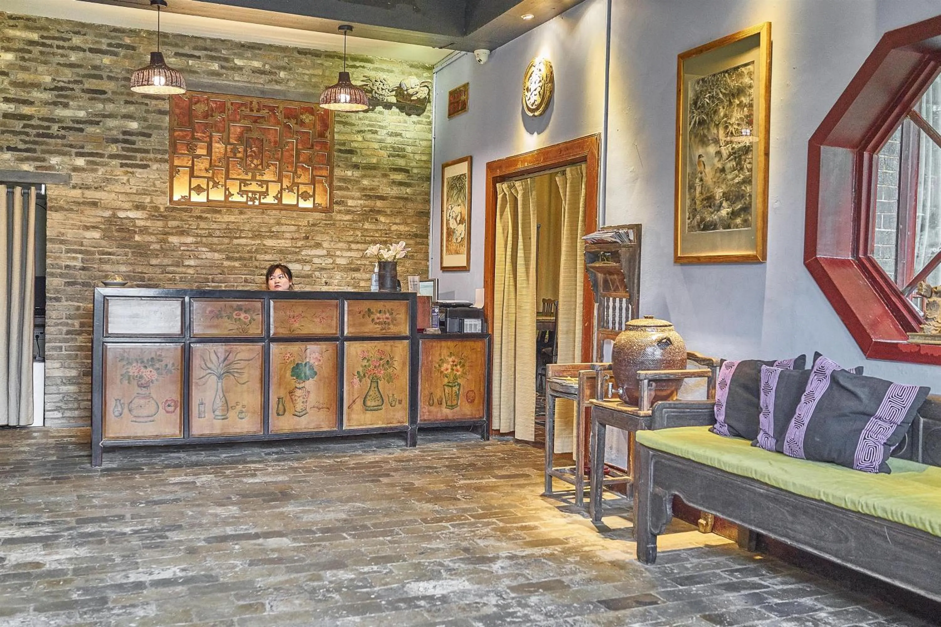 Lobby or reception in Yangshuo Mountain Retreat