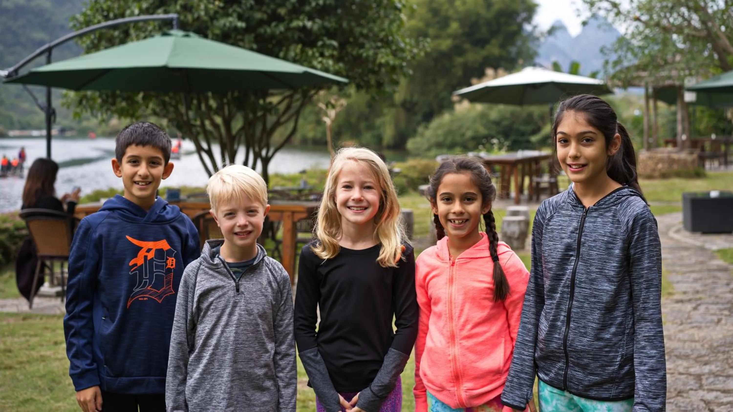 young children in Yangshuo Mountain Retreat