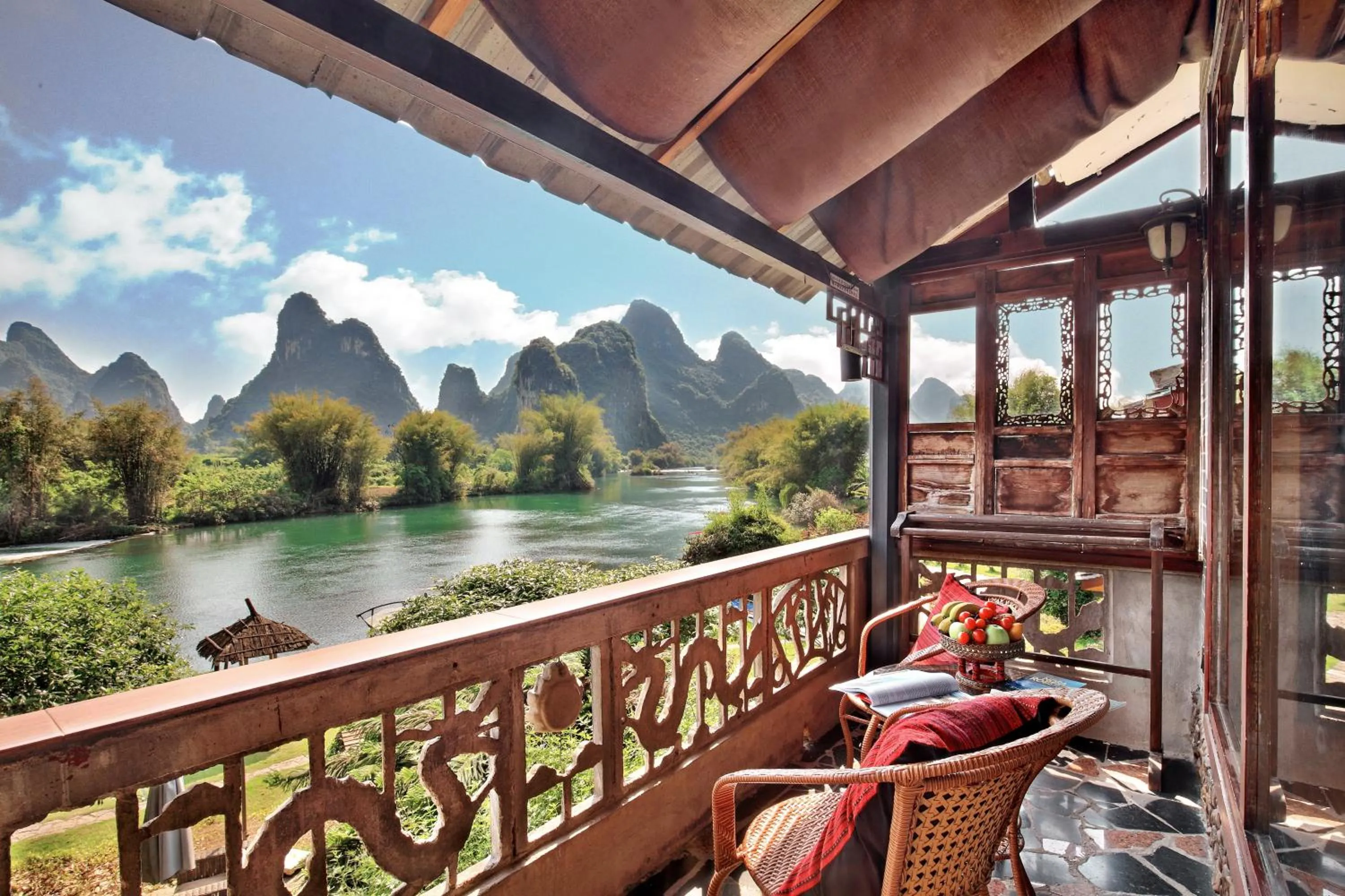 Balcony/Terrace in Yangshuo Mountain Retreat