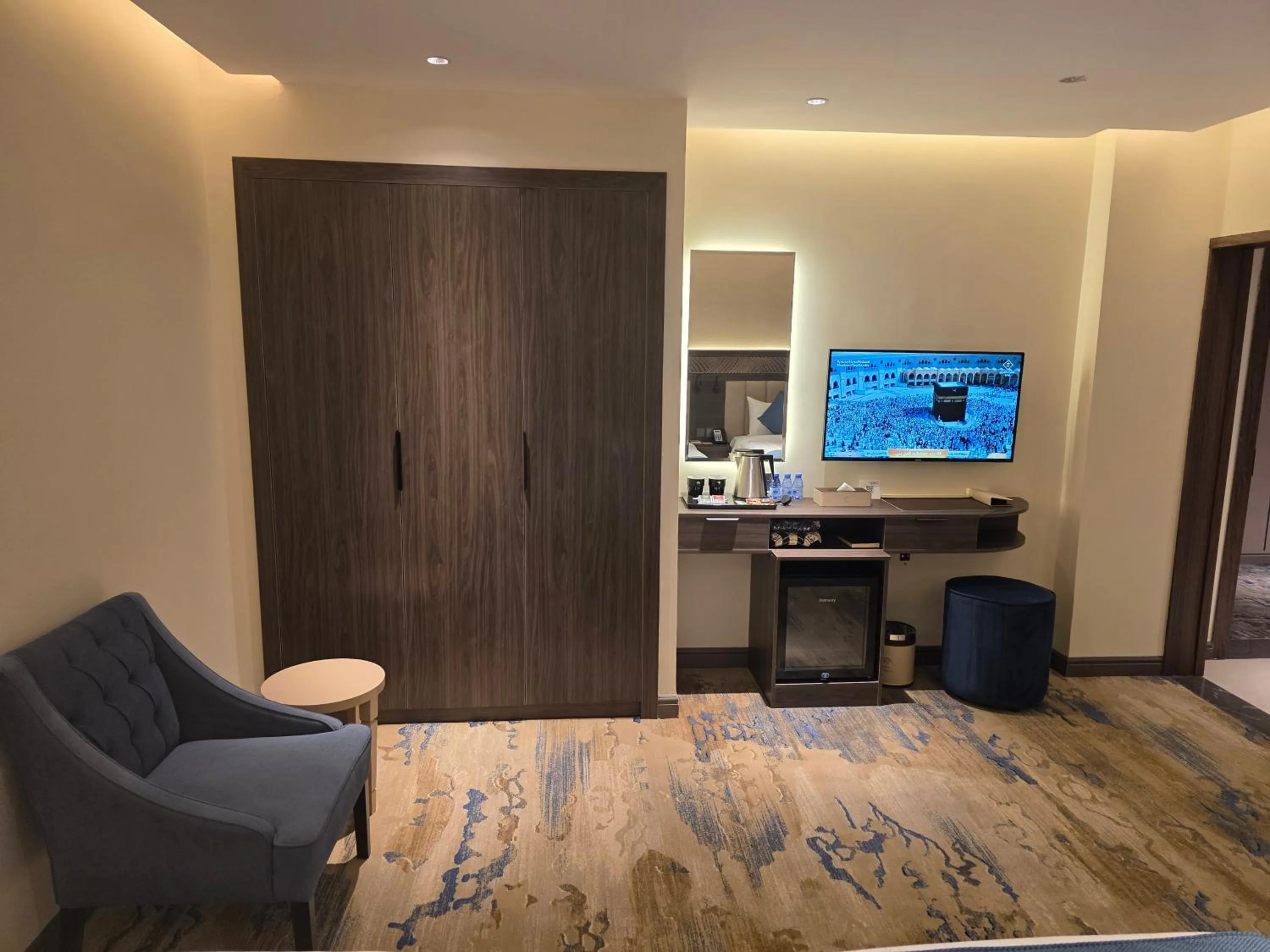 Seating area, Bed in Sedra Global Hotel, Madinah