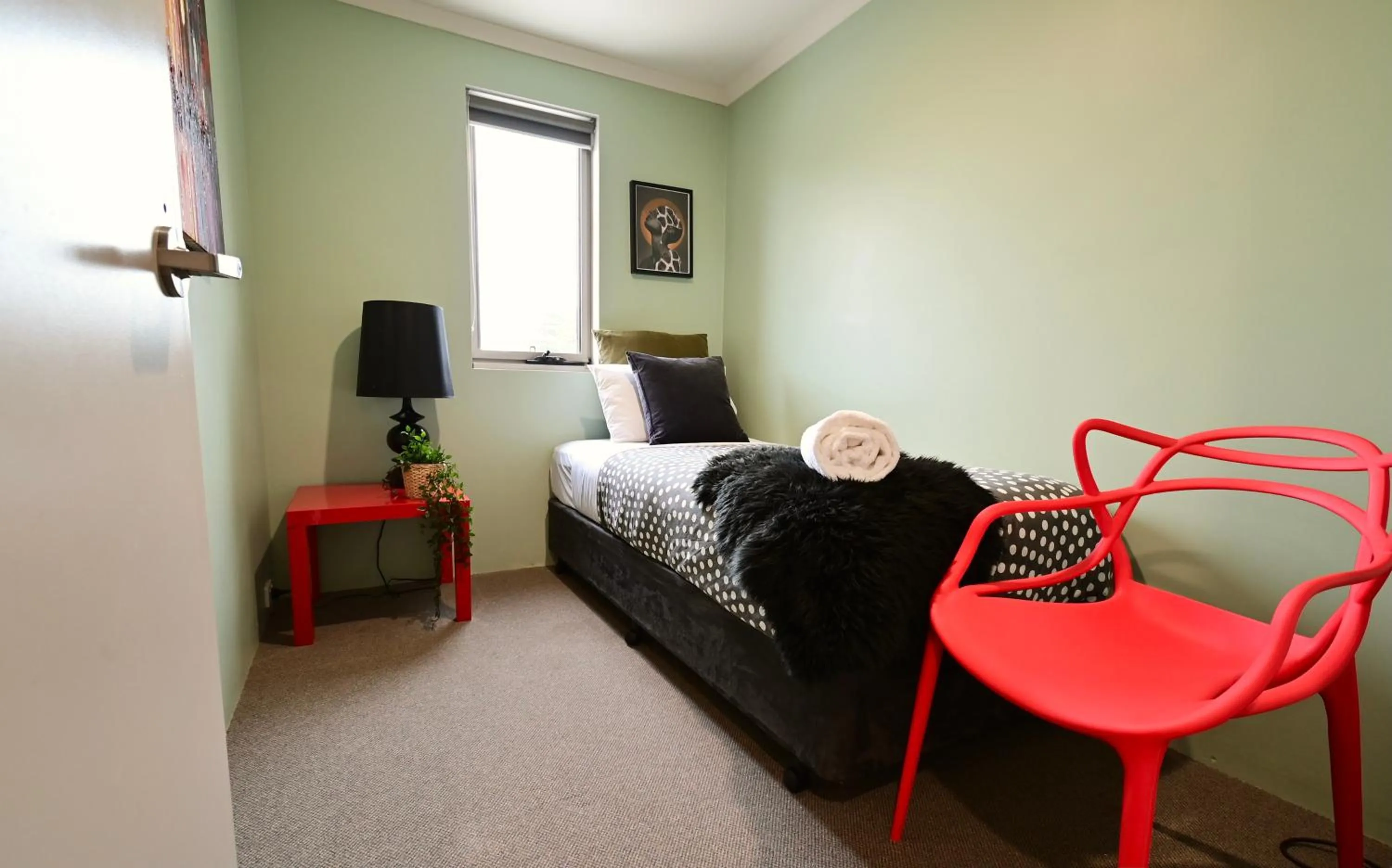 Bed in Sow and Piglets Guesthouse