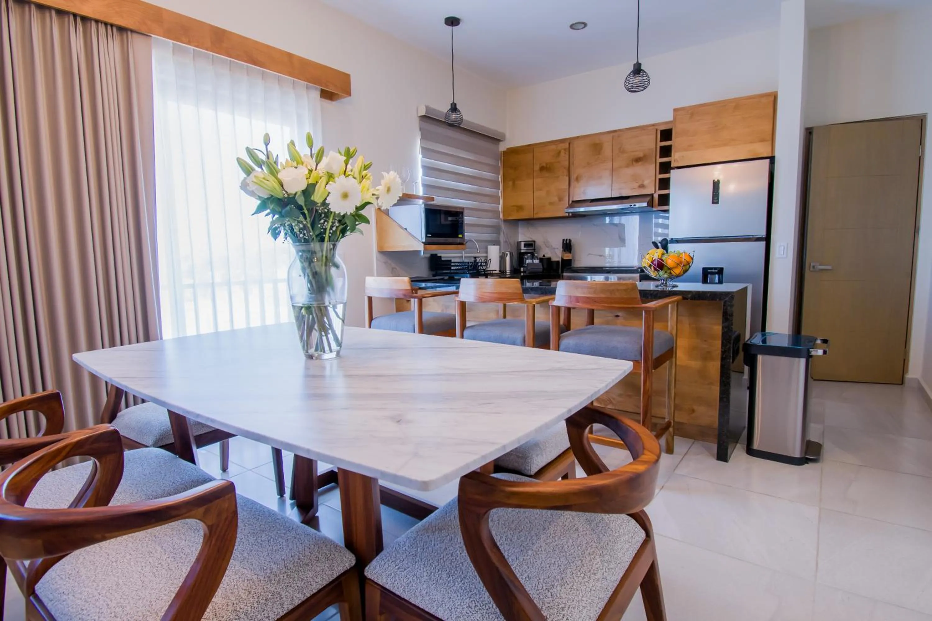 Kitchen or kitchenette in Josefa Suites