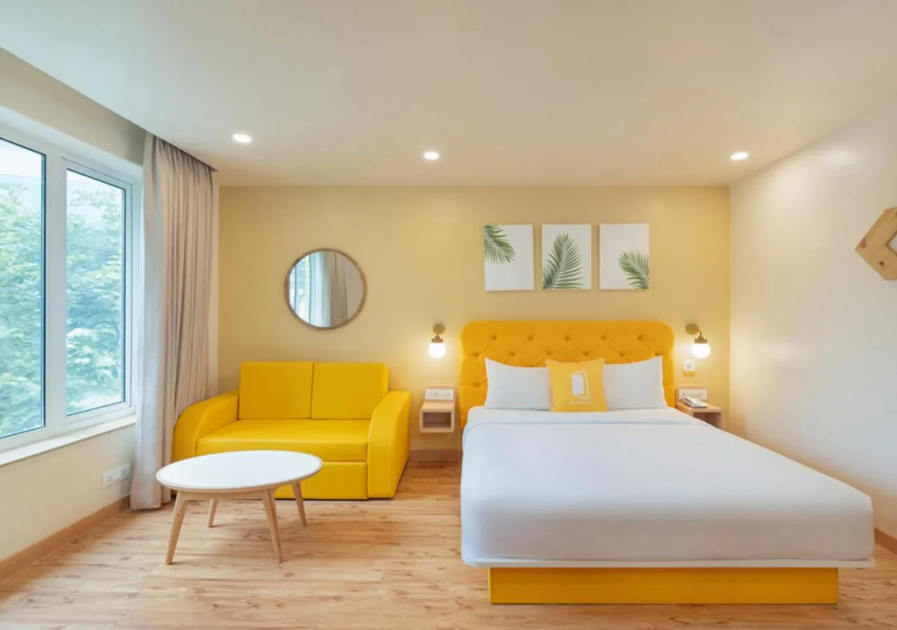 View (from property/room), Bed in Bloom Hotel - DLF Road Gachibowli