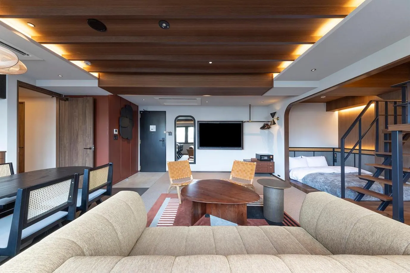 Living room in STITCH HOTEL Kyoto